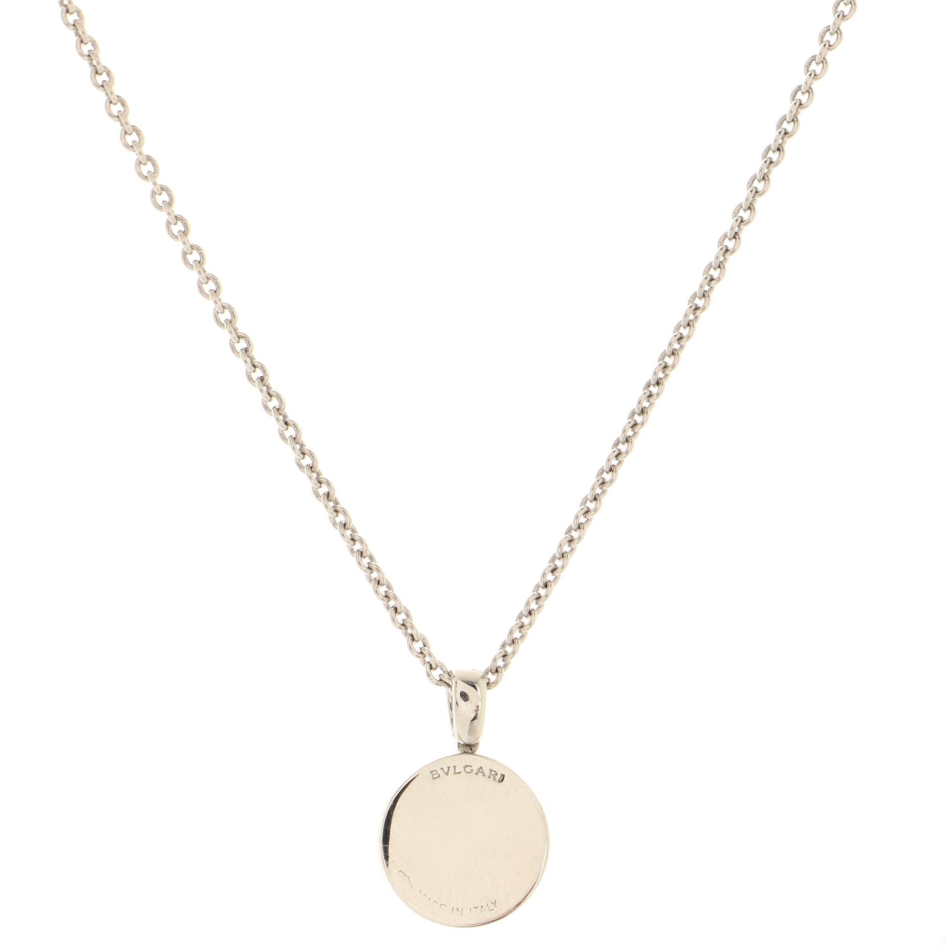 Bvlgari Bvlgari Pendant Necklace 18K White Gold with Diamonds