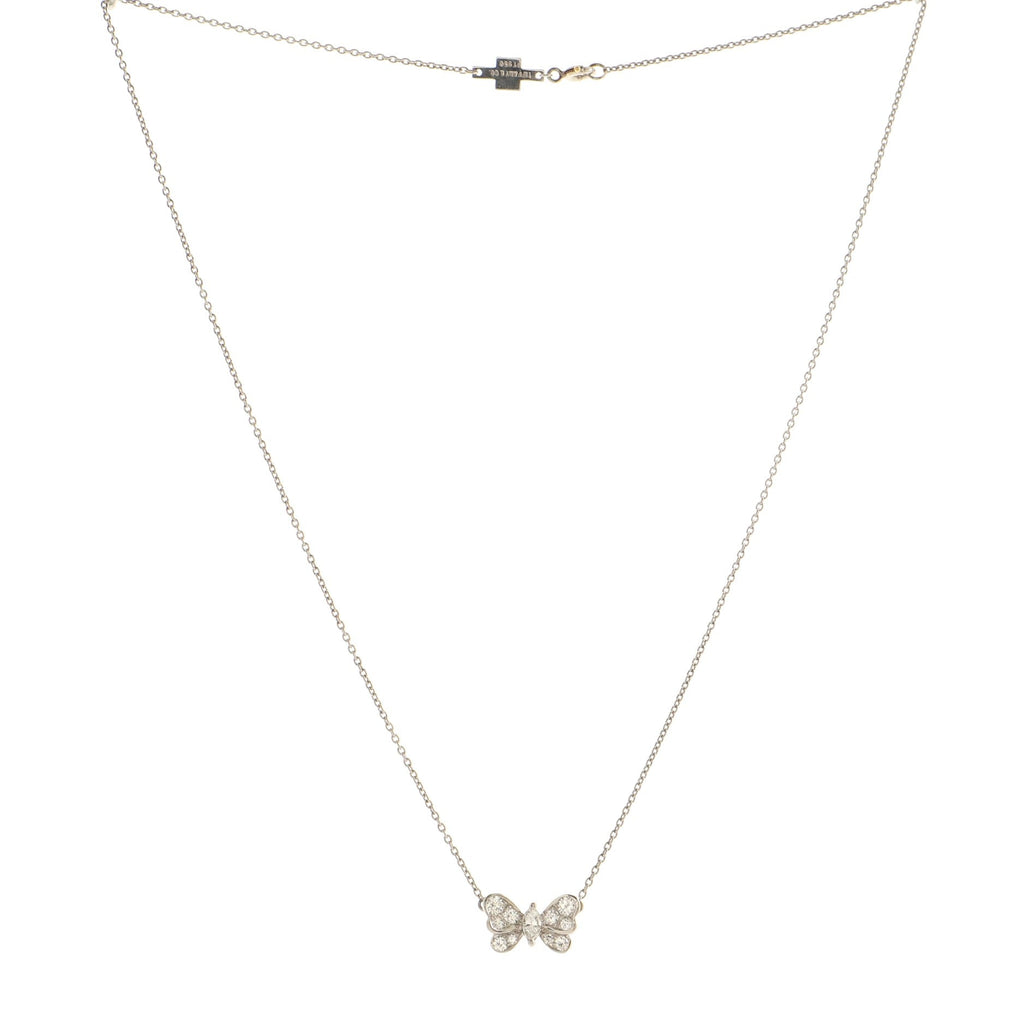 Butterfly Pendant Necklace Platinum and Diamonds