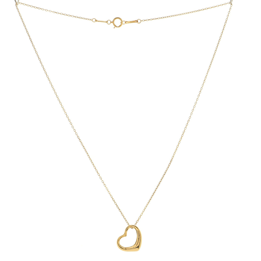 Elsa Peretti Open Heart Necklace 18K Yellow Gold