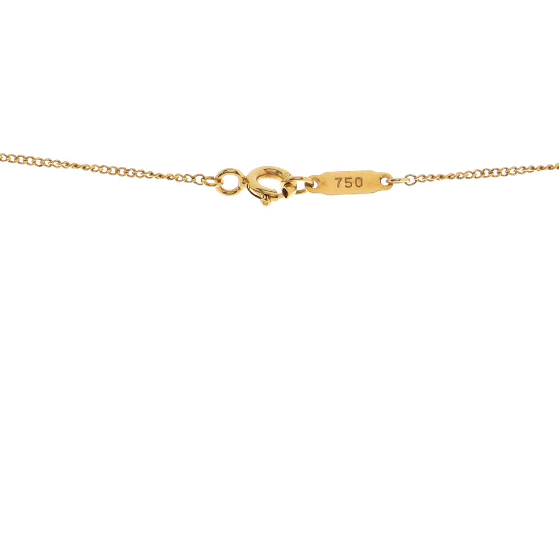 Leaf Heart Pendant Necklace 18K Yellow Gold with Diamond