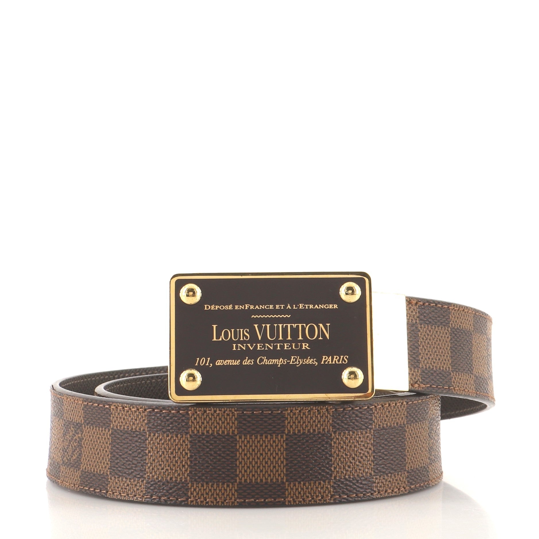 Inventeur Belt Damier Medium 100