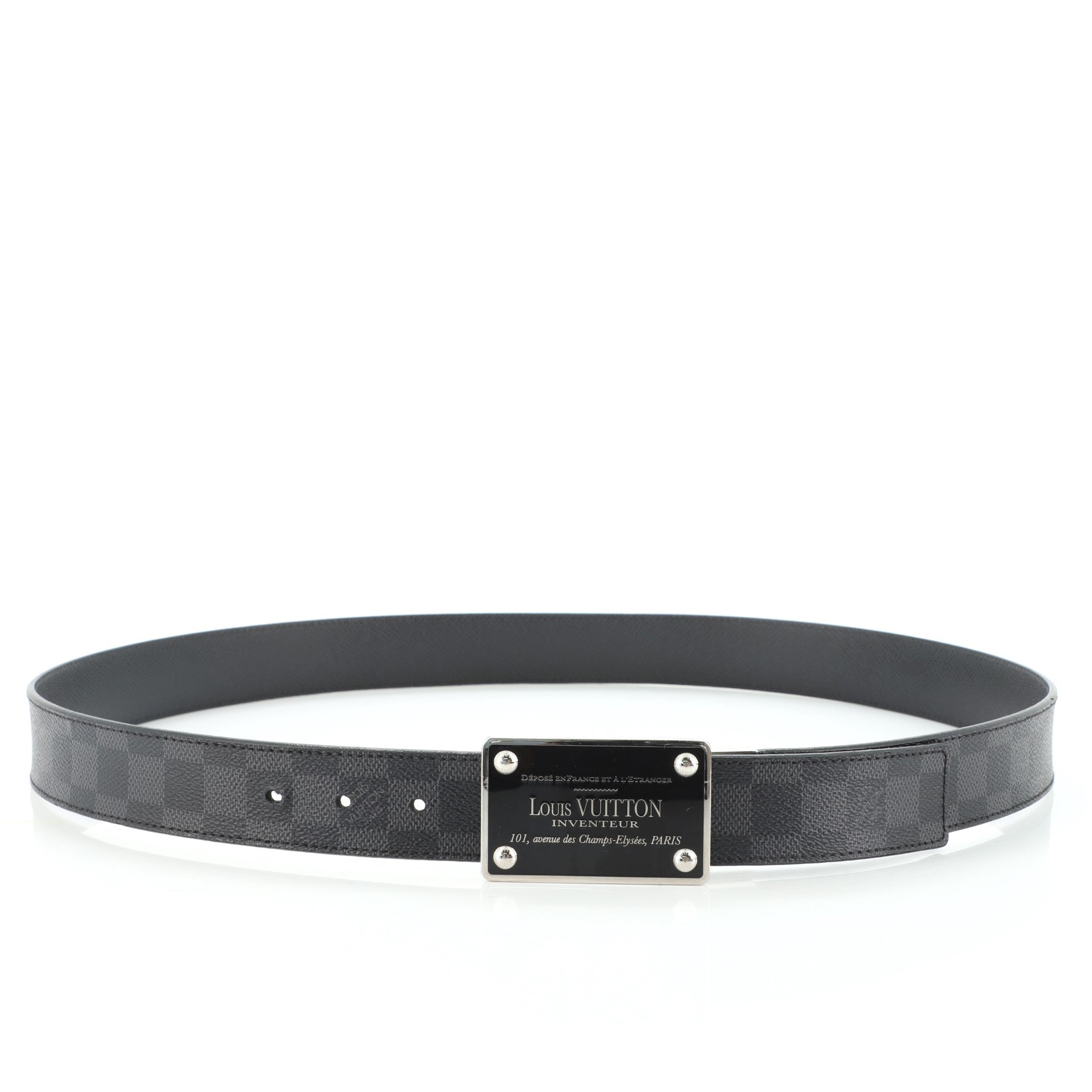 Inventeur Belt Damier Graphite Medium 110