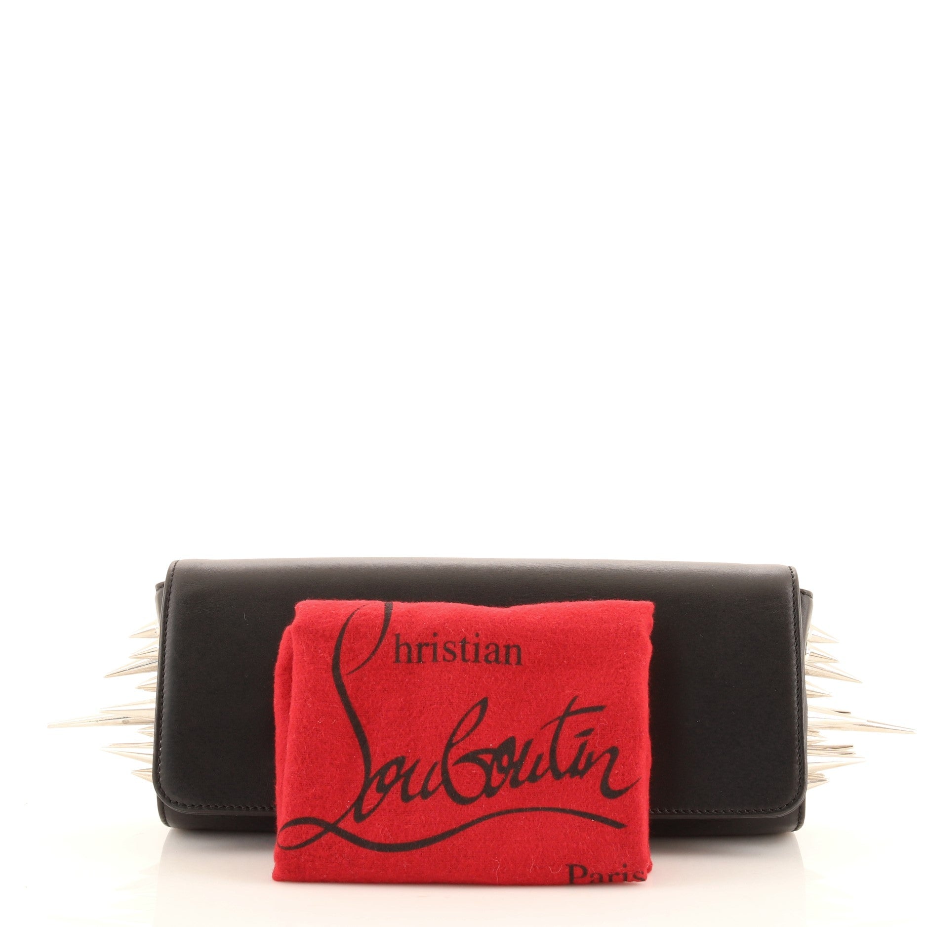 Marquise Spiked Clutch Leather with Metal