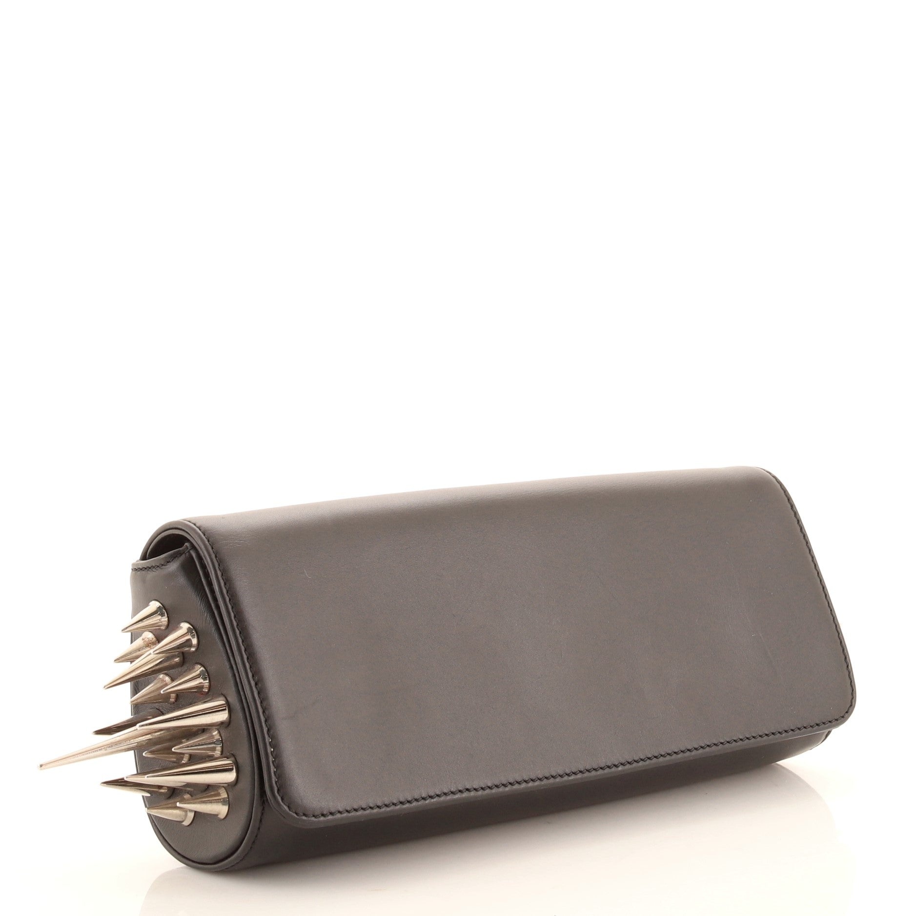 Marquise Spiked Clutch Leather with Metal