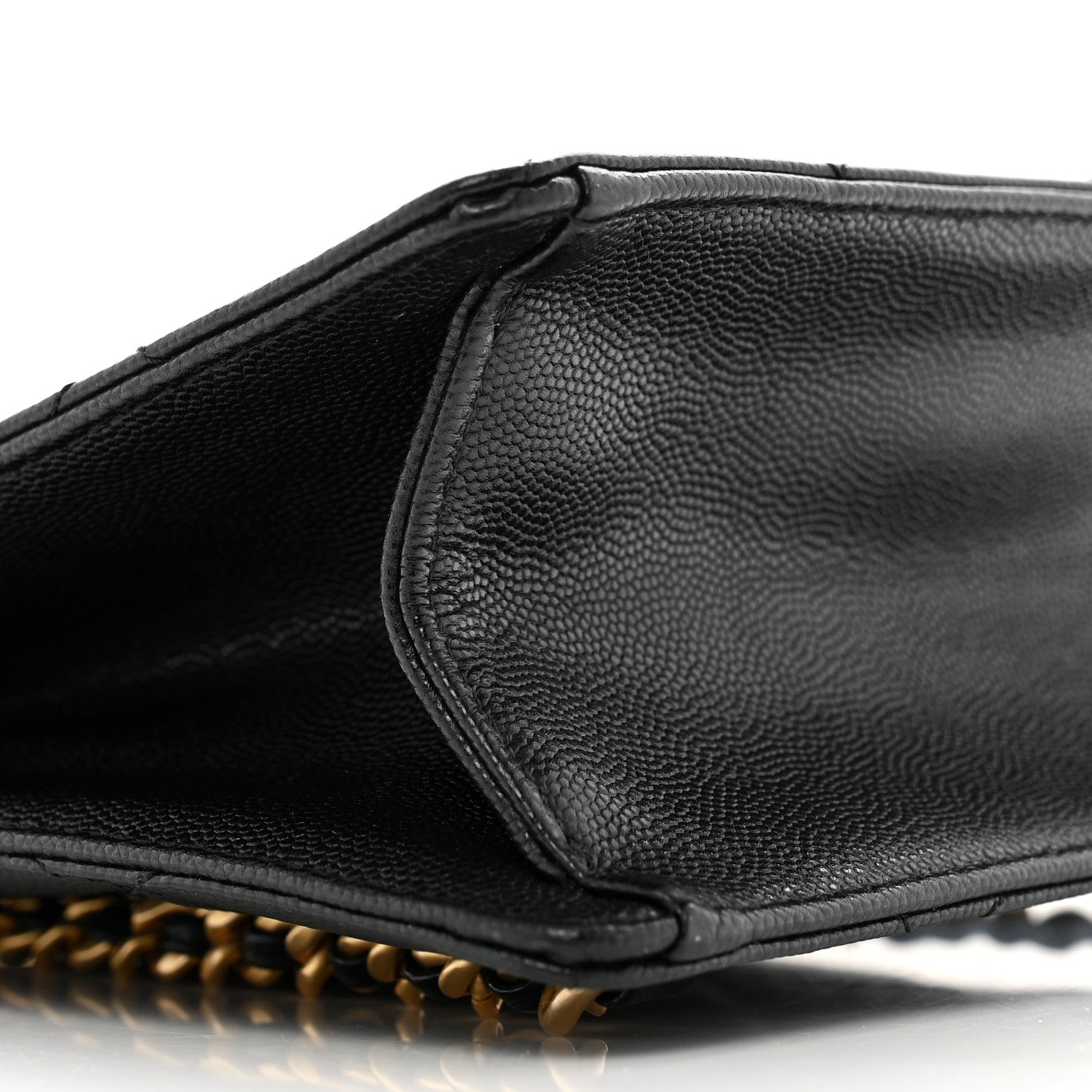 Caviar Quilted Chain Backpack Black