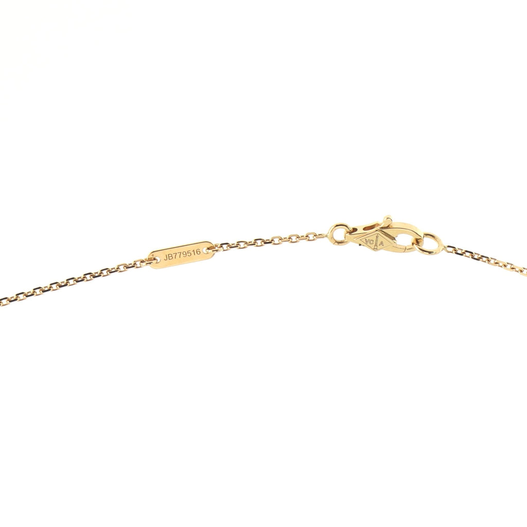 Sweet Alhambra Butterfly Pendant Necklace 18K Yellow Gold and Mother of Pearl