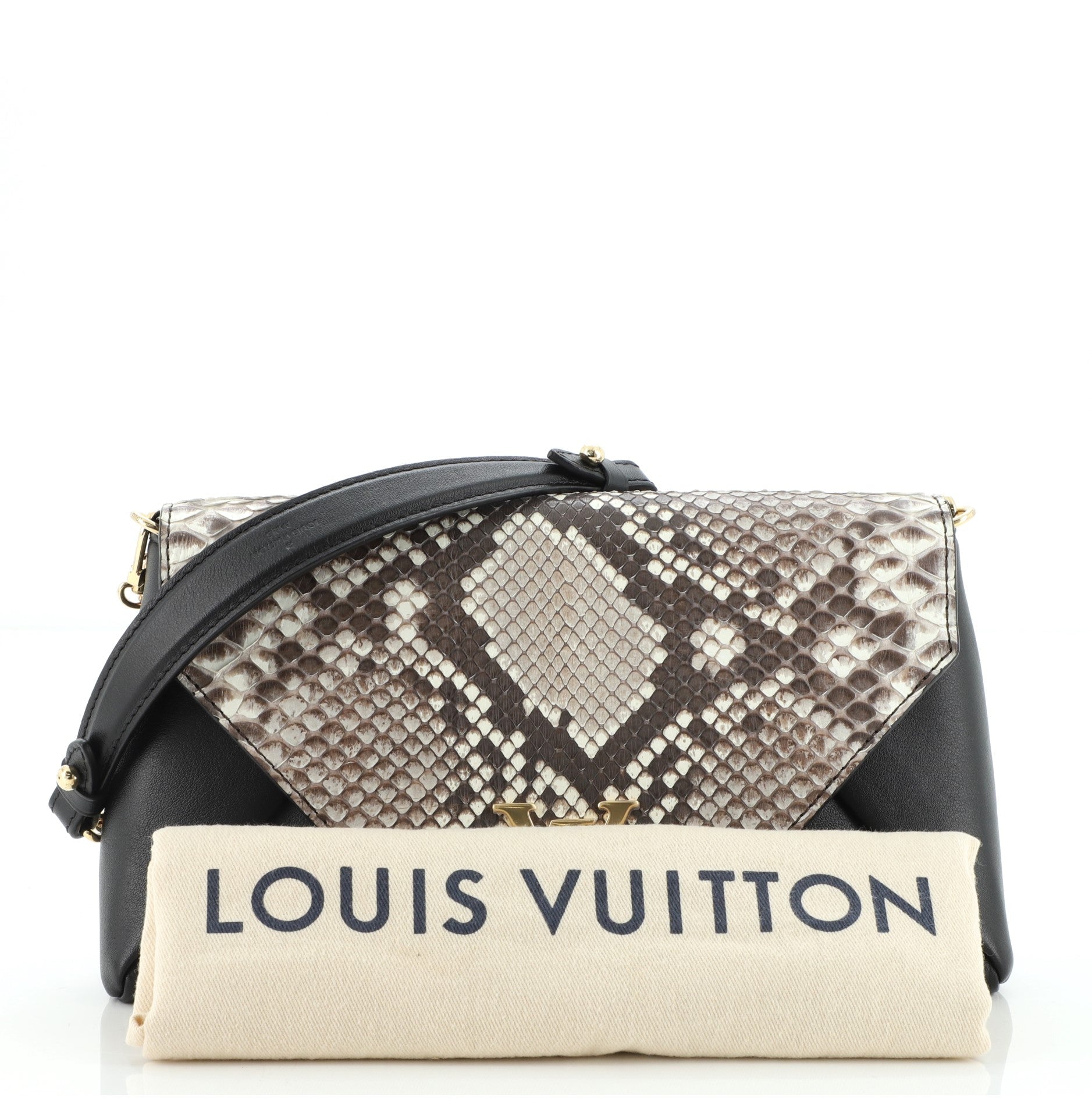 Love Note Chain Clutch Leather and Python