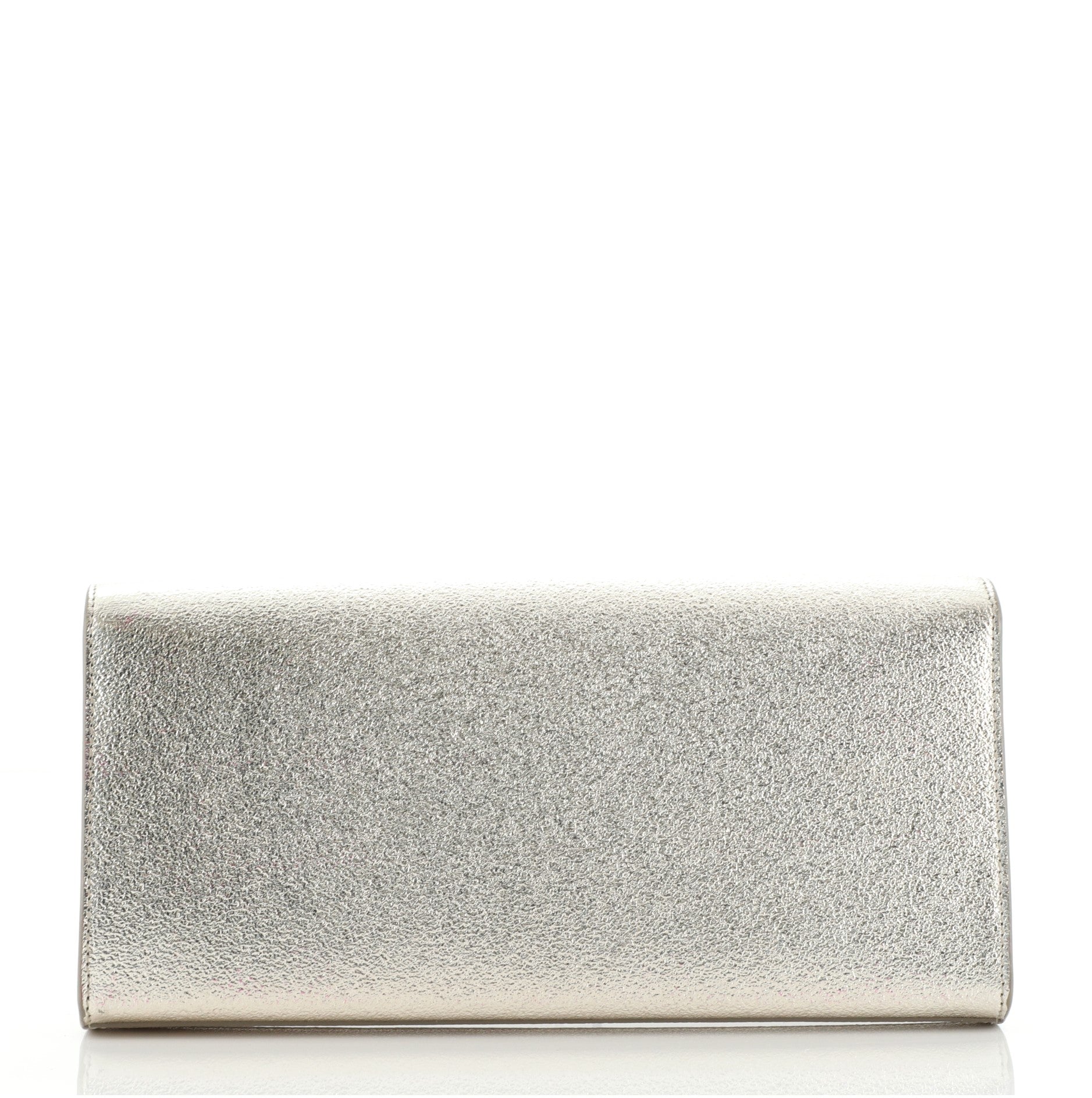 Classic Monogram Clutch Metallic Calfskin Long