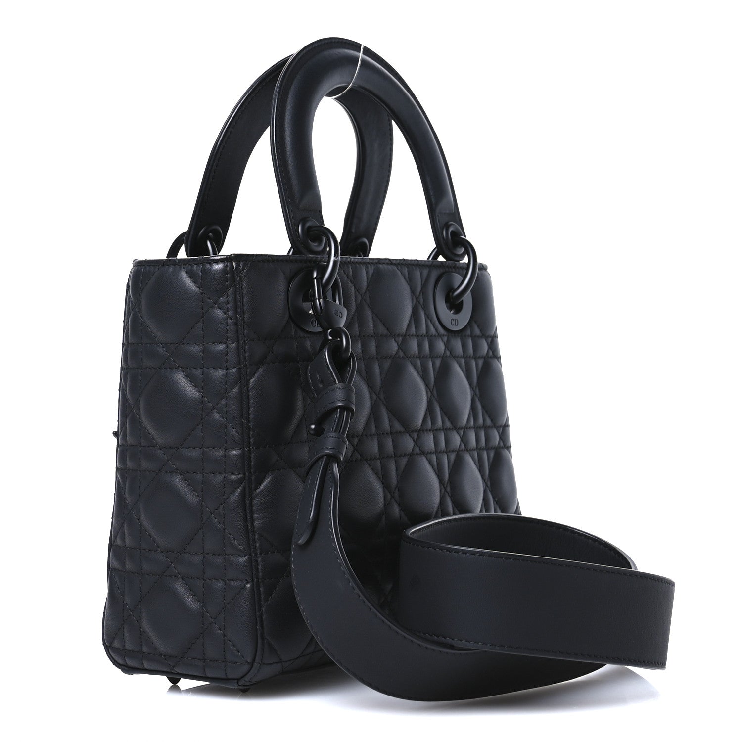 Ultra Matte Calfskin Cannage Small My ABCDior Lady Dior Black