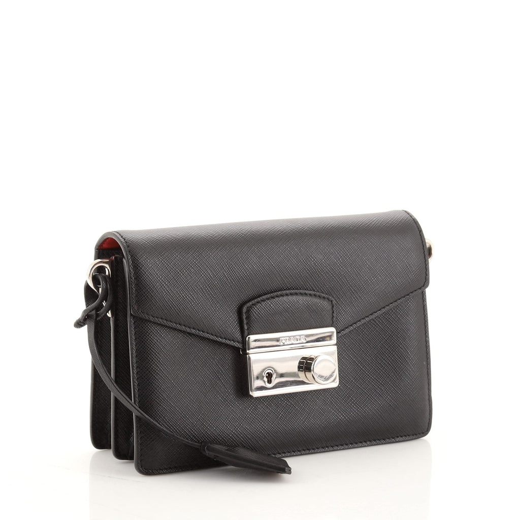 Convertible Sound Bag Saffiano Leather Mini