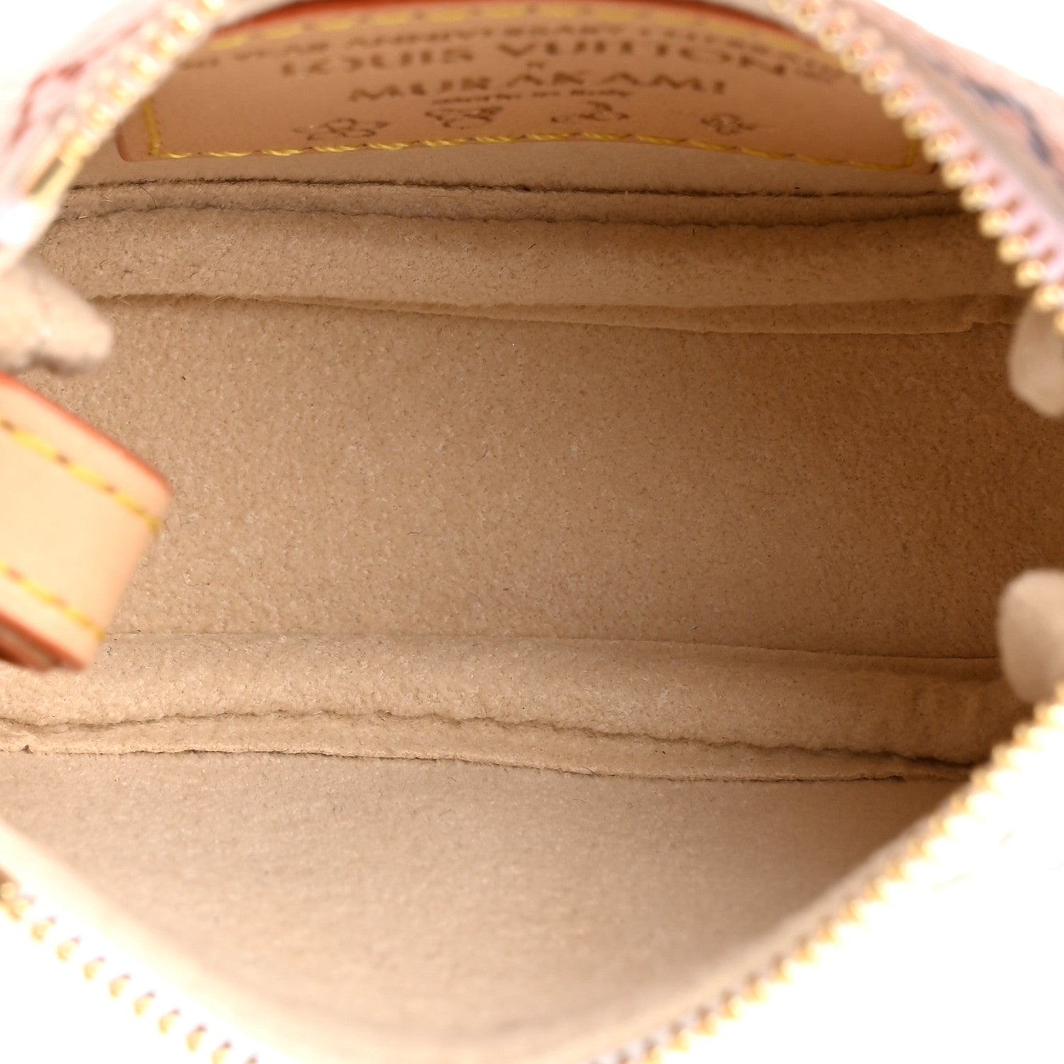 LV x TM Monogram Multicolor Micro Pochette White