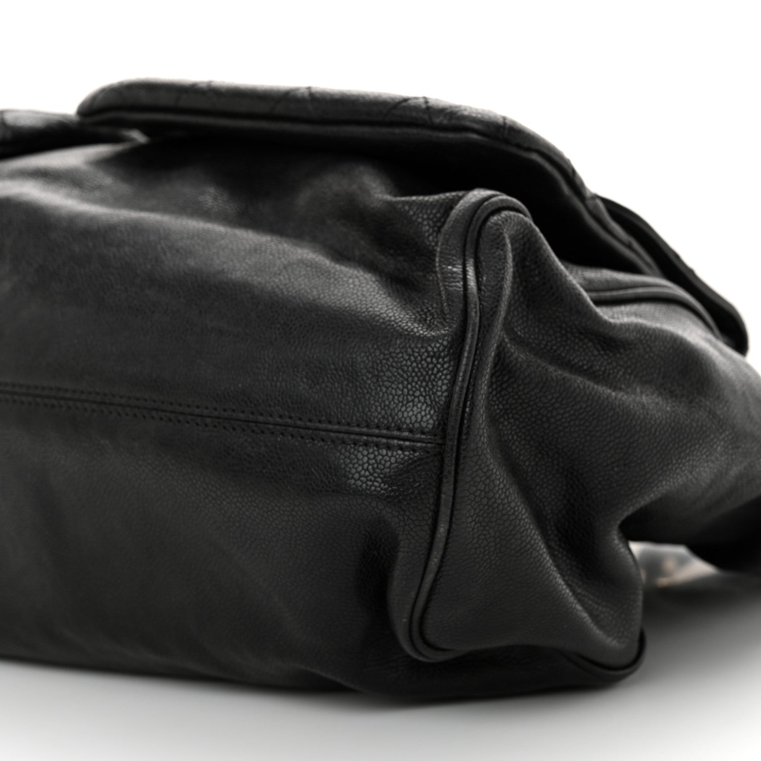 Glazed Caviar Reissue Double Pocket In The City Tote Black