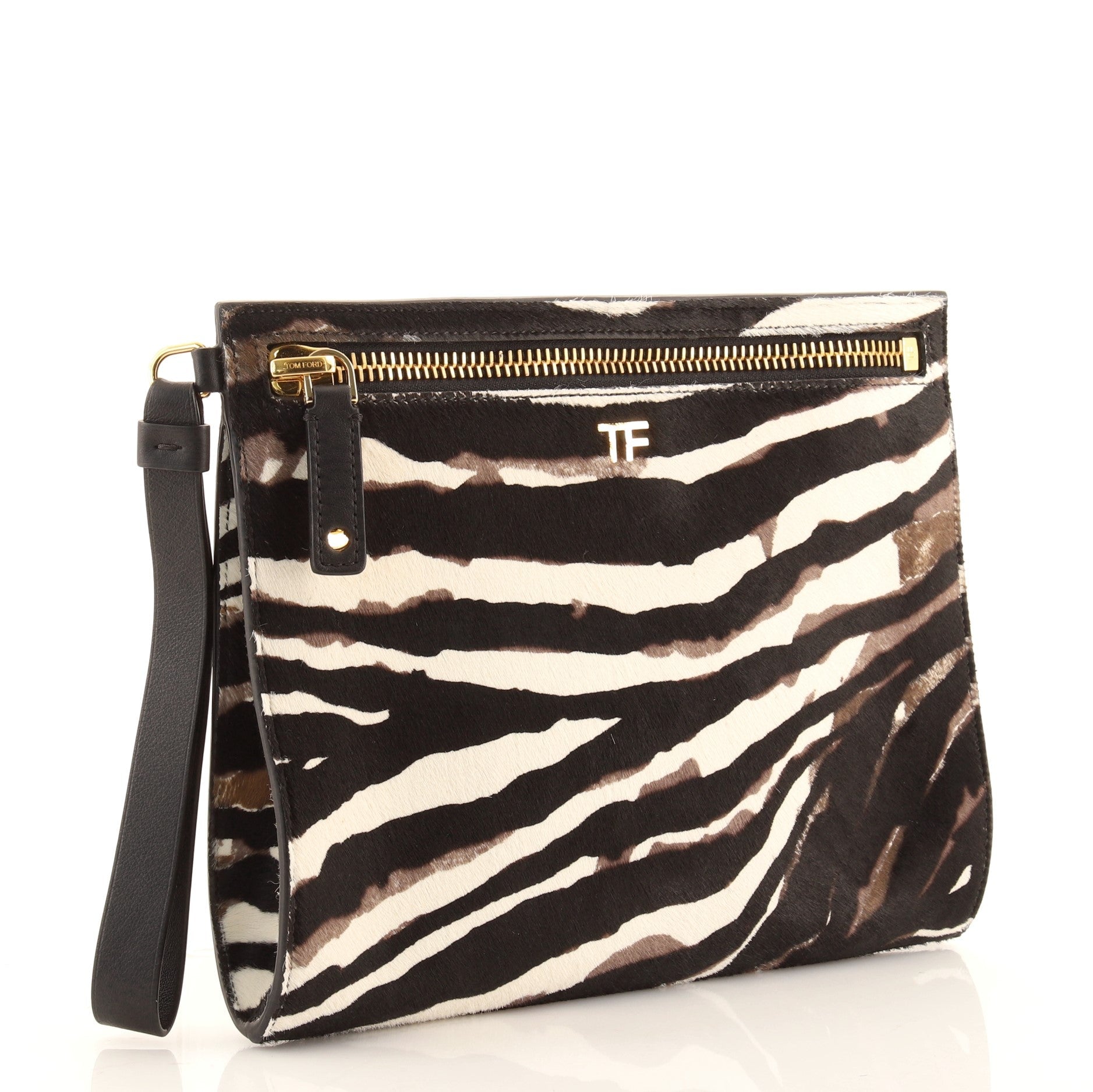 Alix Wristlet Clutch Printed Pony Hair Small