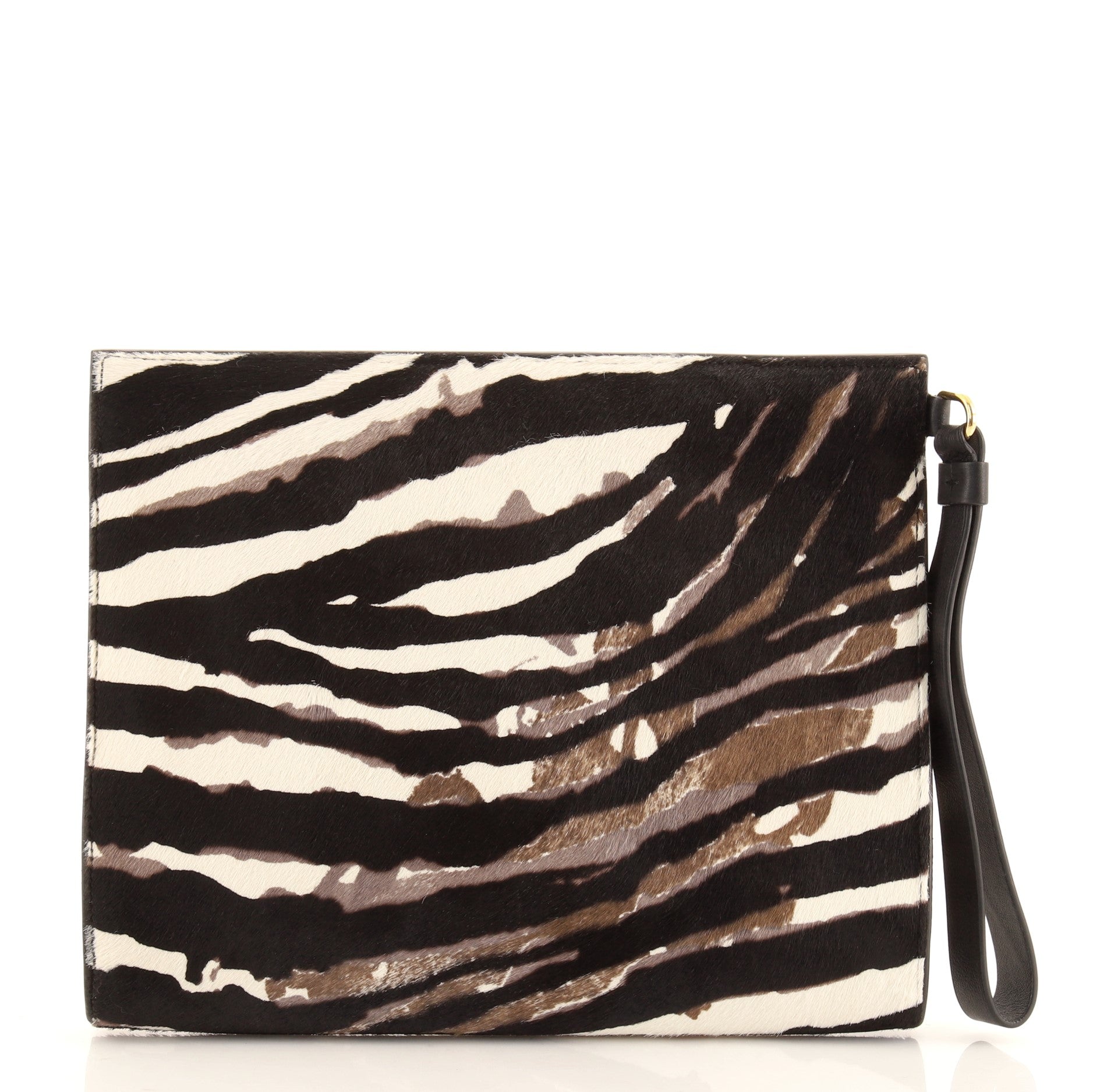 Alix Wristlet Clutch Printed Pony Hair Small