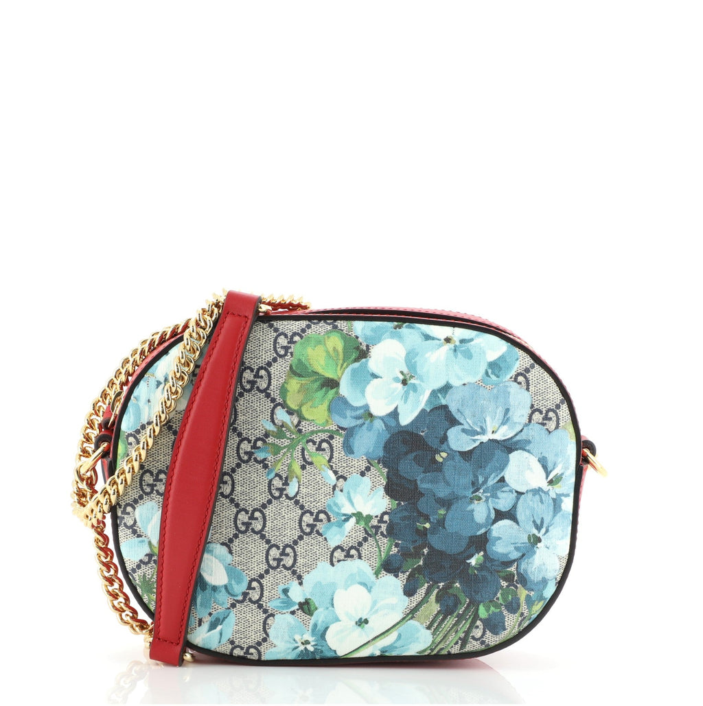 Chain Crossbody Bag Blooms Print GG Coated Canvas Mini