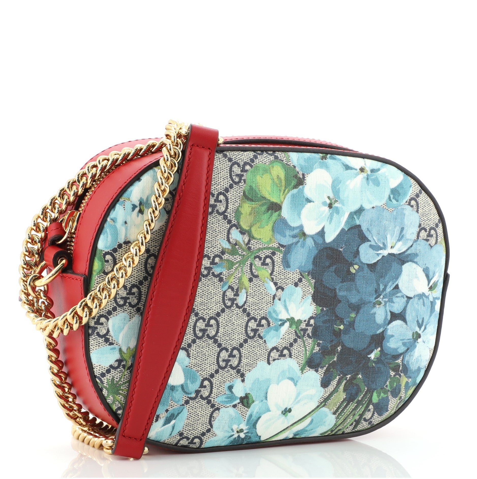 Chain Crossbody Bag Blooms Print GG Coated Canvas Mini