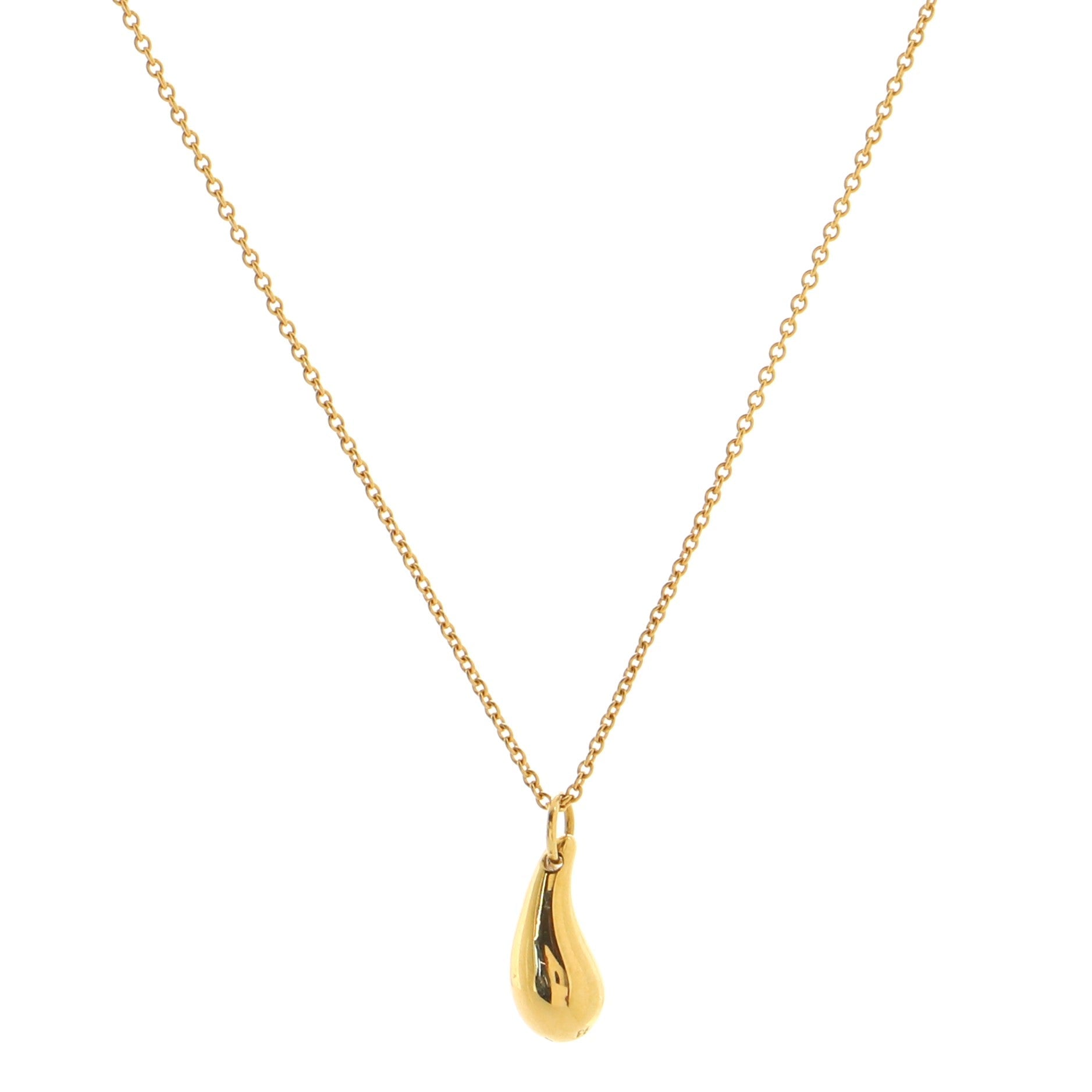 Elsa Peretti Teardrop Necklace 18K Yellow Gold Medium