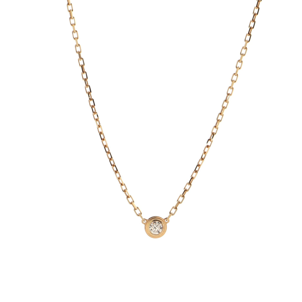 Diamants Legers Pendant Necklace 18K Rose Gold with Diamond Small