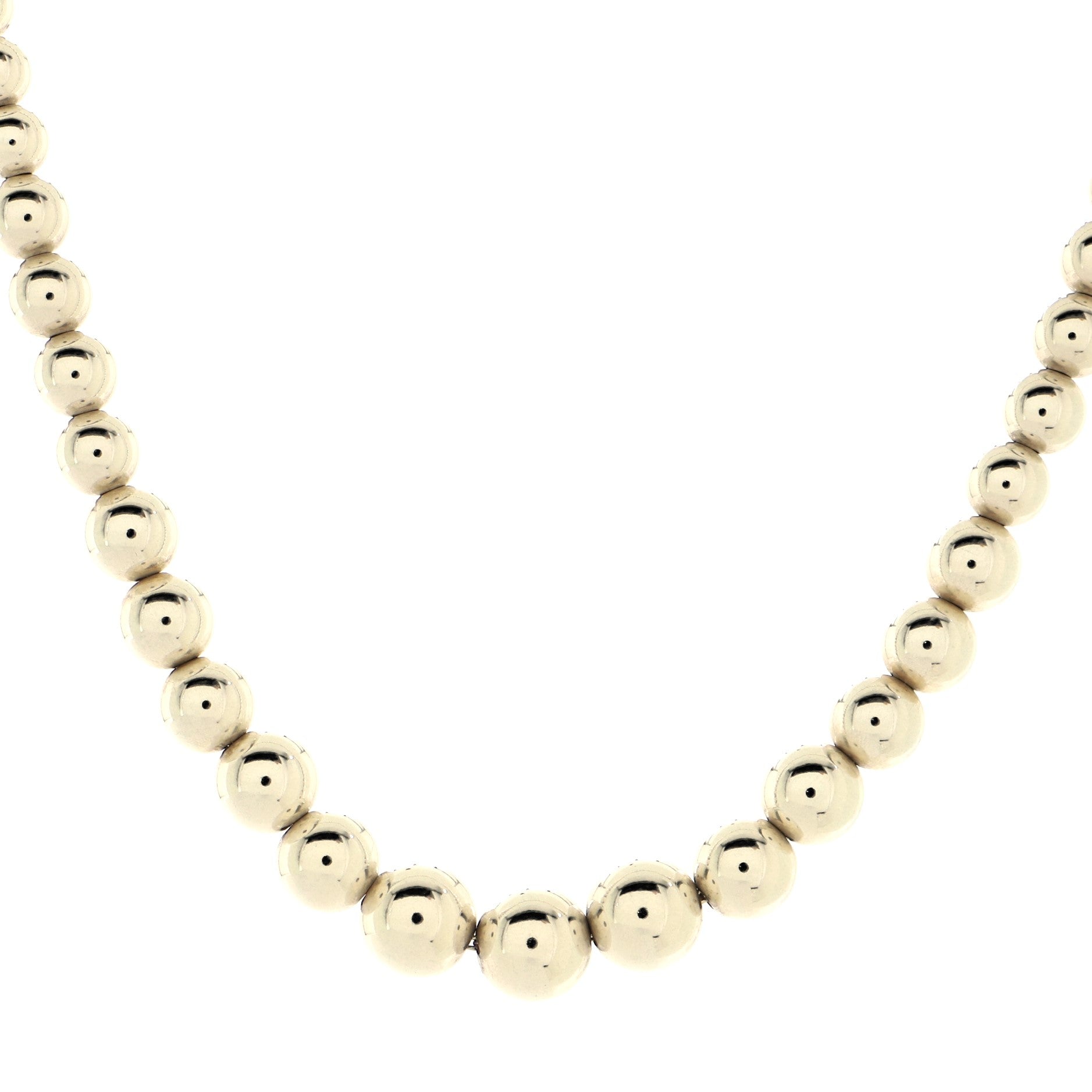 Tiffany Hardwear Graduated Ball Necklace Sterling Silver