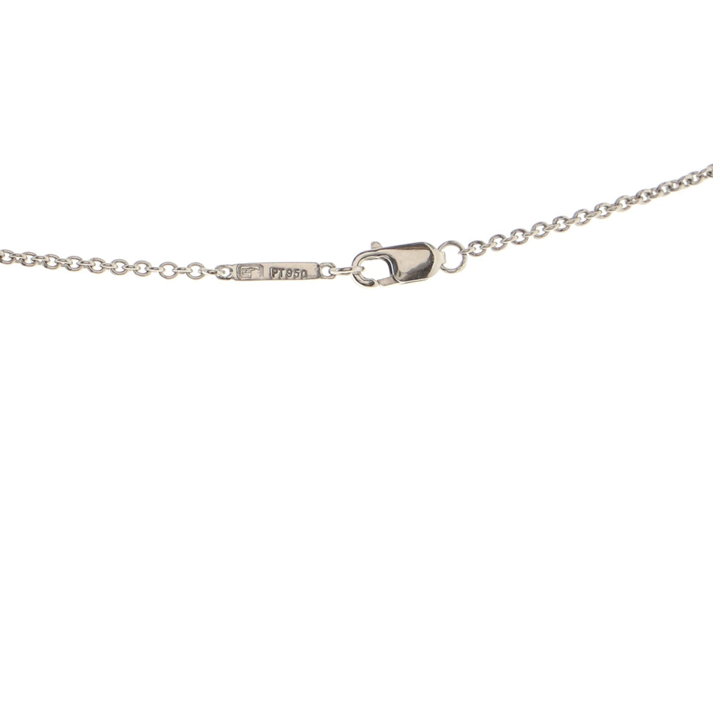 Cross Pendant Necklace Platinum with Pear Shape Diamonds Mini