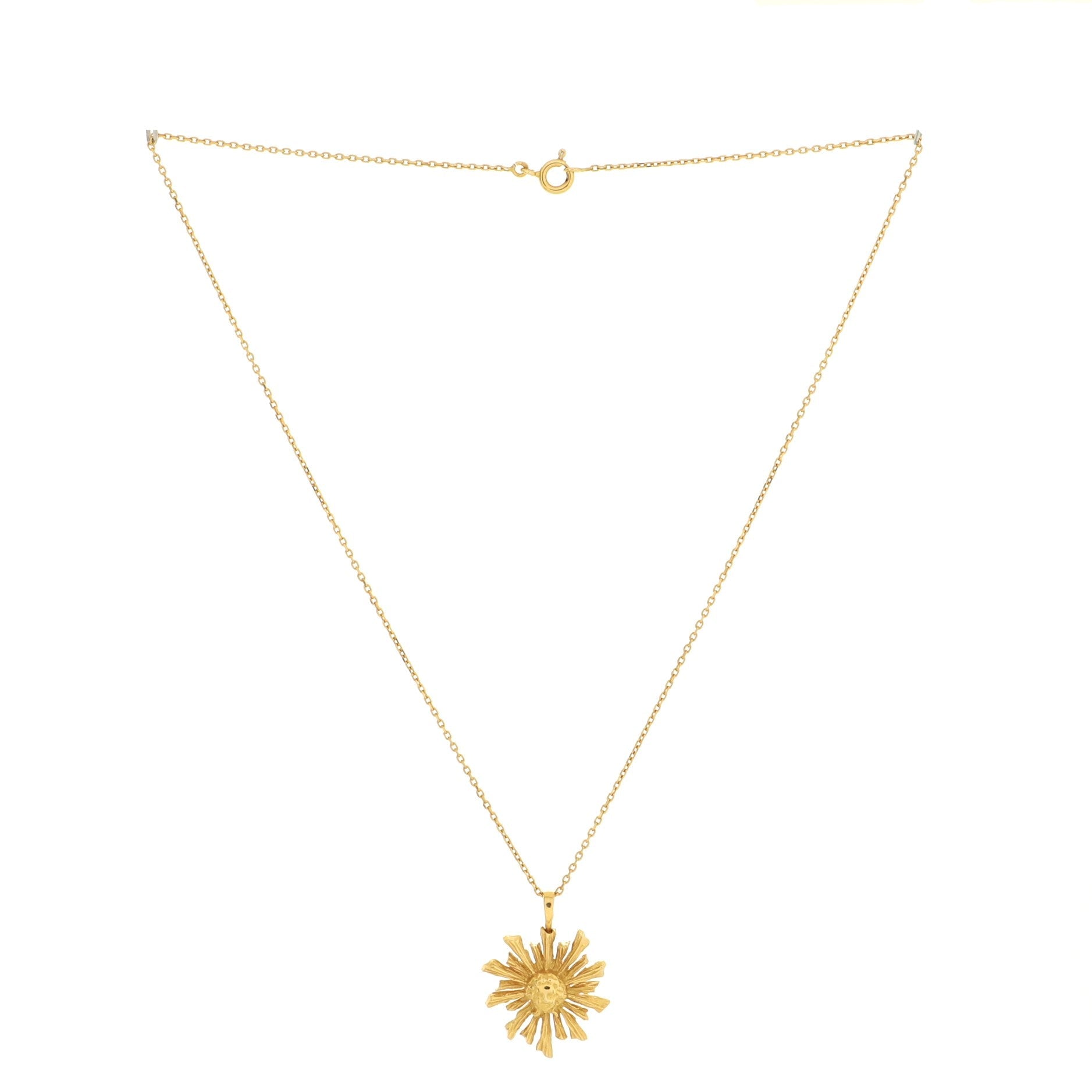 Motif Pendant Necklace 18K Yellow Gold