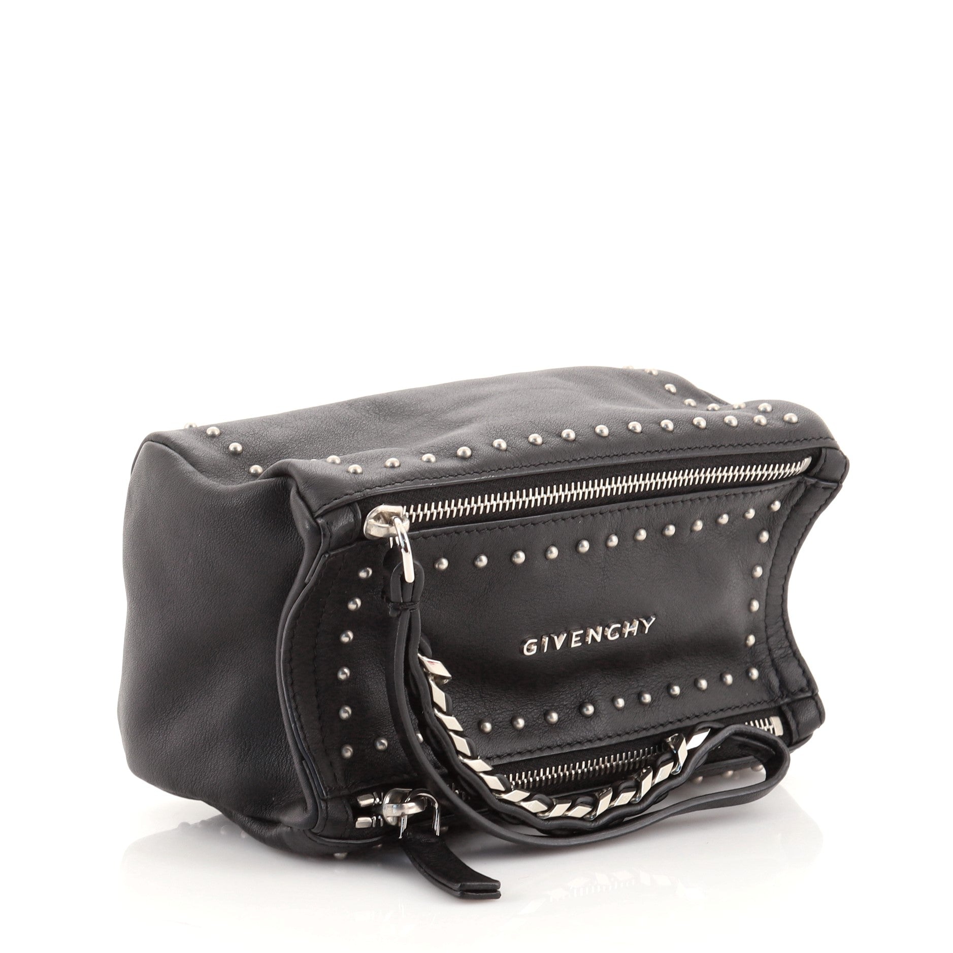Pandora Wristlet Clutch Studded Leather