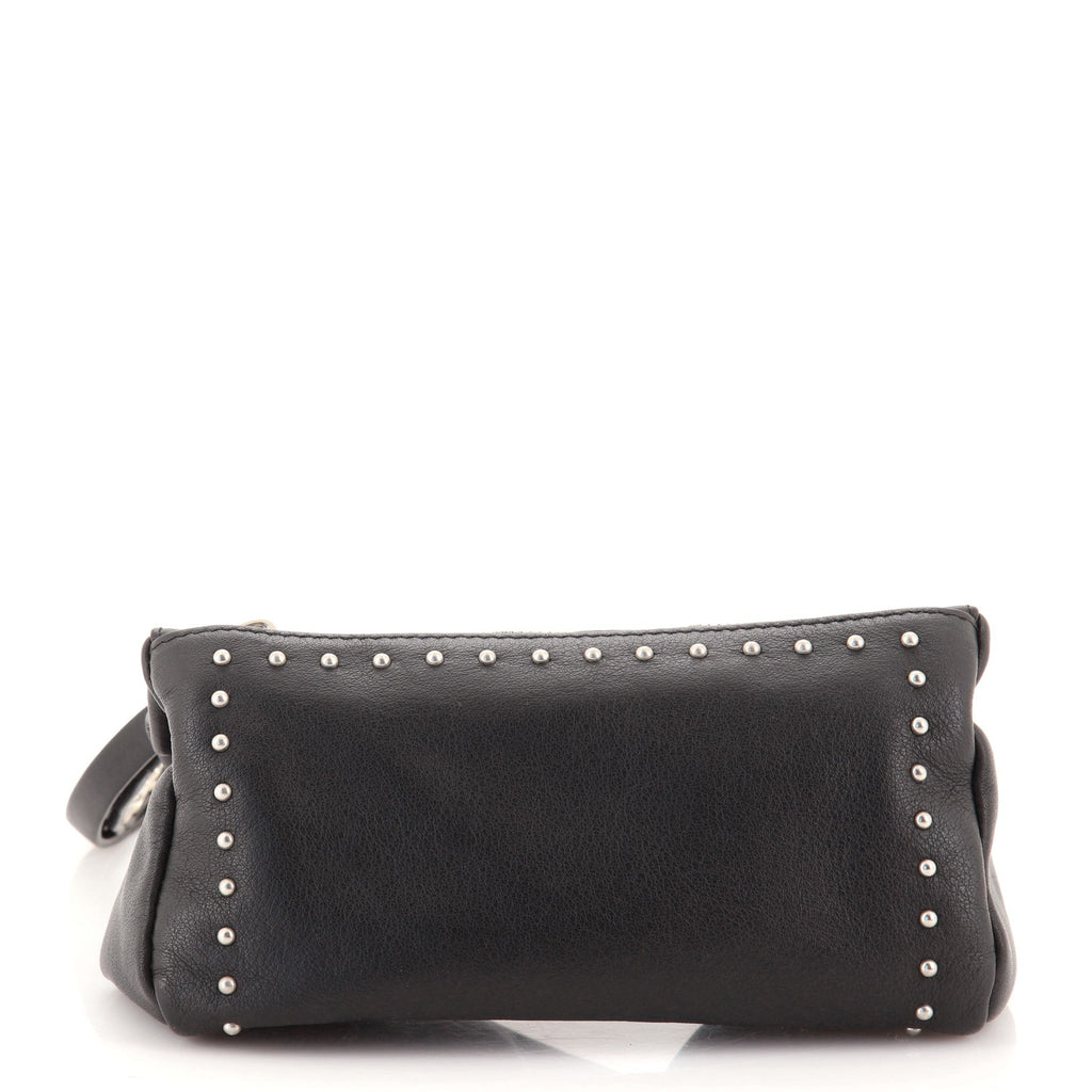 Pandora Wristlet Clutch Studded Leather