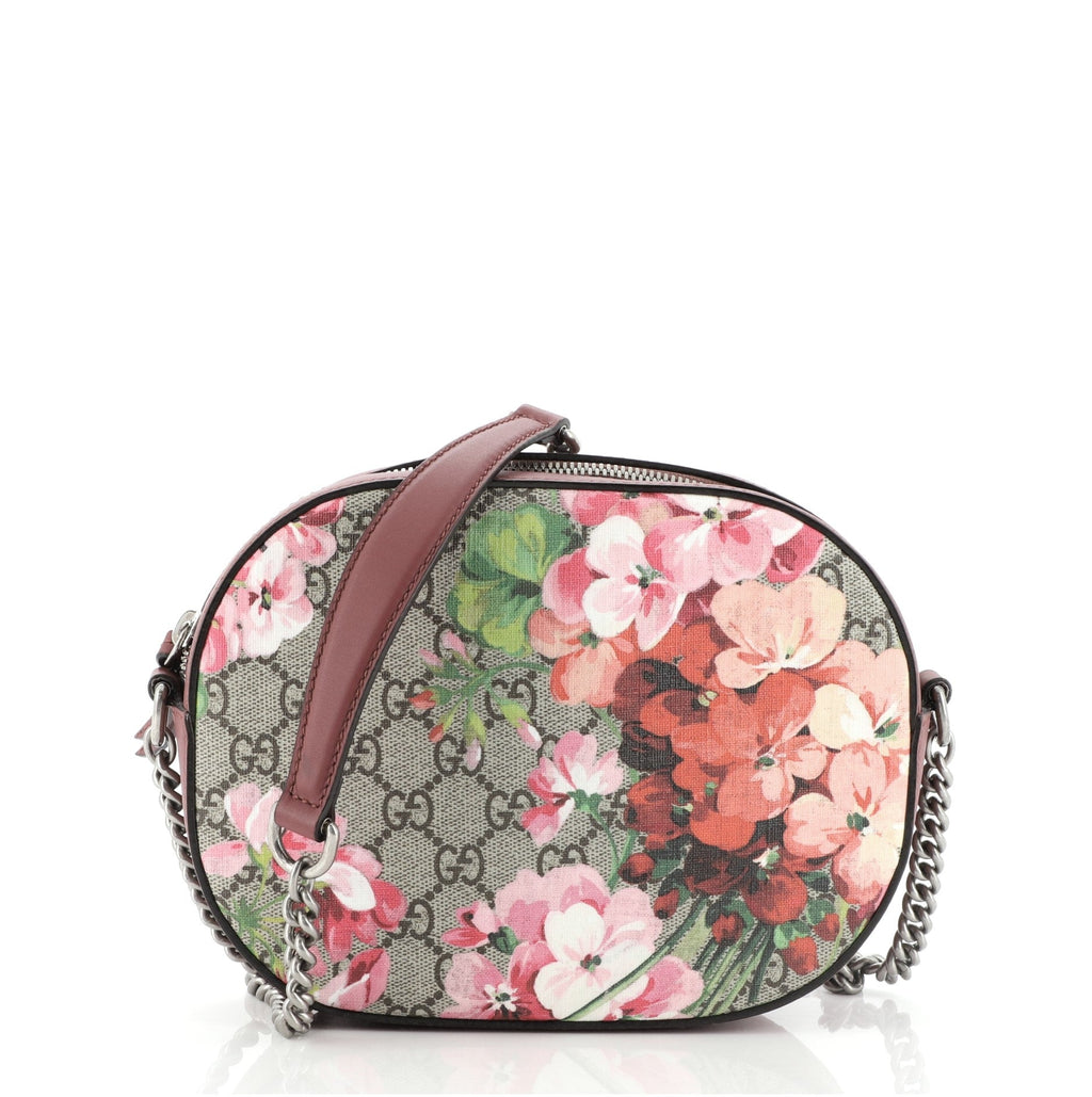 Chain Crossbody Bag Blooms Print GG Coated Canvas Mini