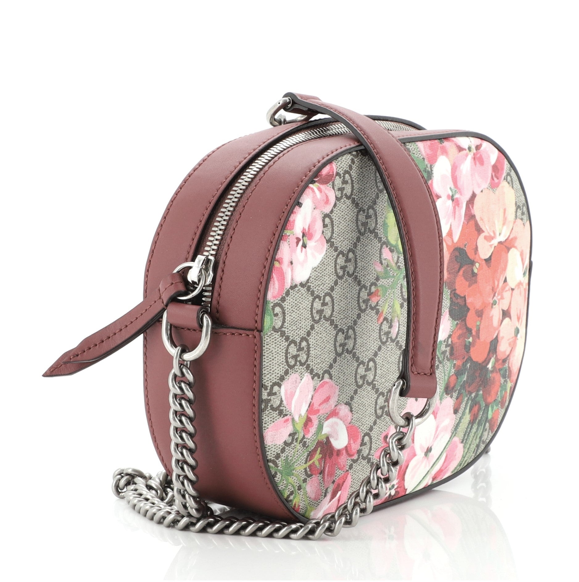 Chain Crossbody Bag Blooms Print GG Coated Canvas Mini