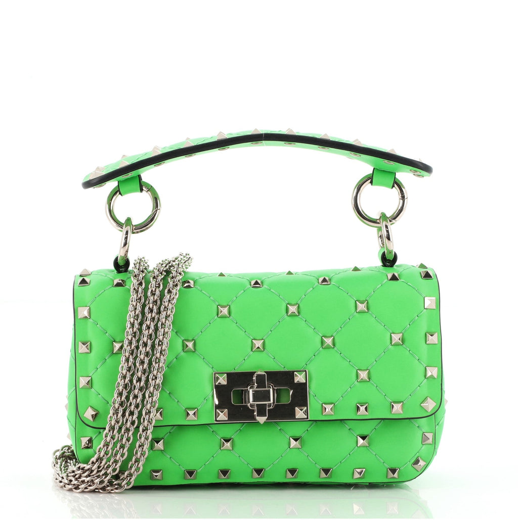 Rockstud Spike Flap Bag Quilted Leather Mini
