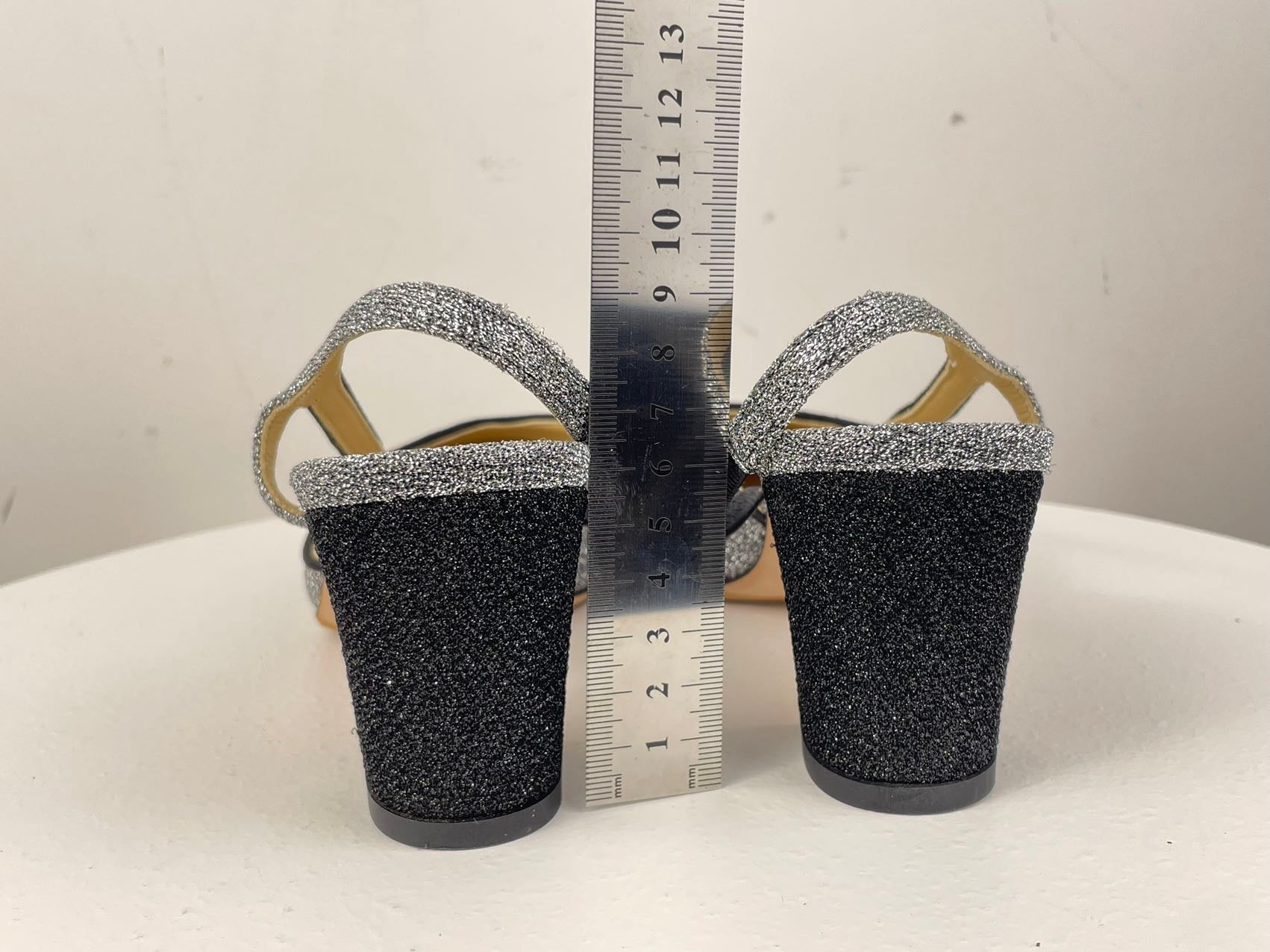 Chanel Glitter Slingback Pumps with CC Logo 37 Limited Edition