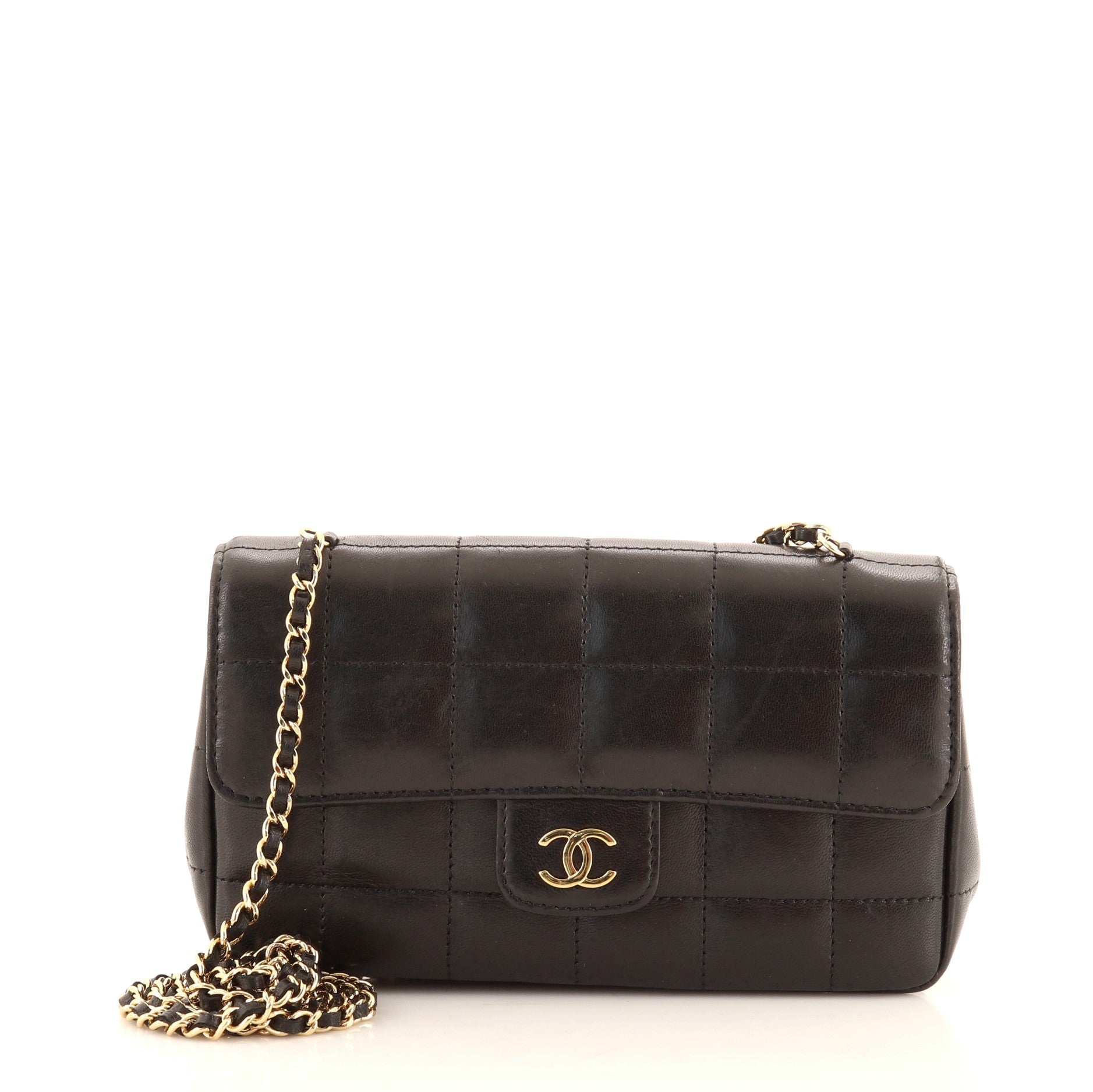 Chocolate Bar Flap Bag Quilted Lambskin Mini