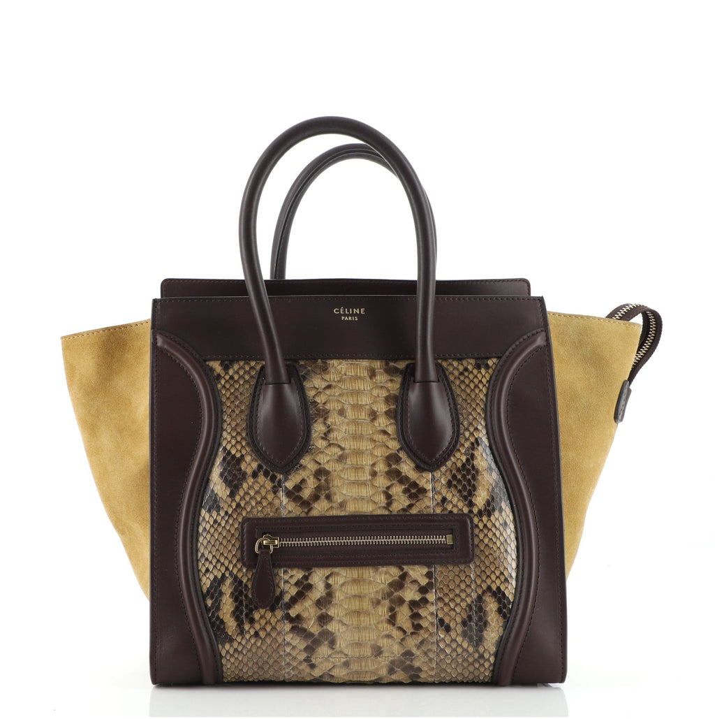 Luggage Bag Python and Leather Mini