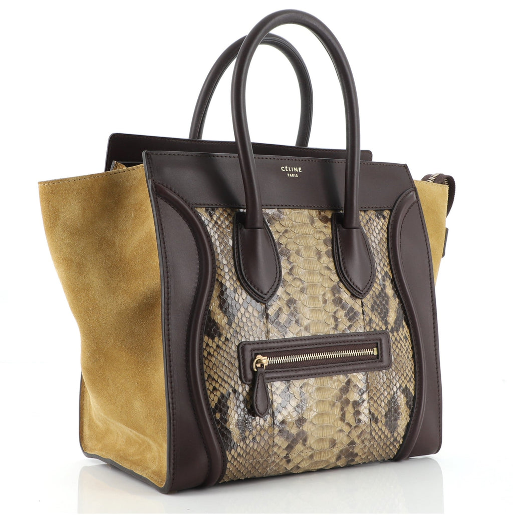 Luggage Bag Python and Leather Mini