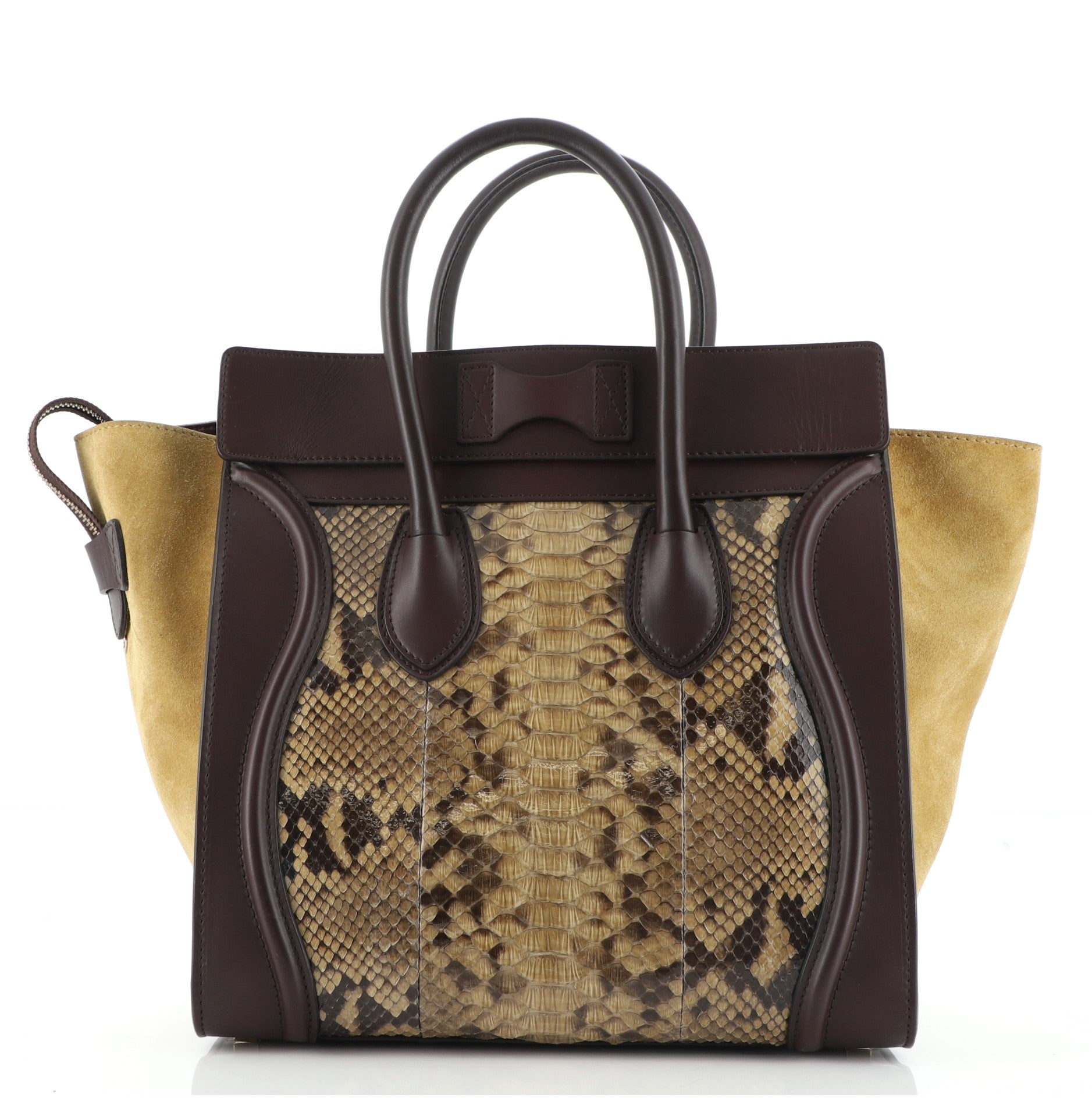 Luggage Bag Python and Leather Mini