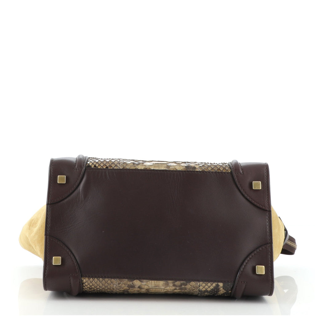 Luggage Bag Python and Leather Mini