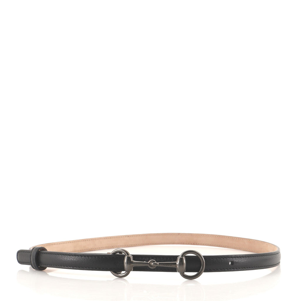 Horsebit Skinny Belt Leather Thin 80