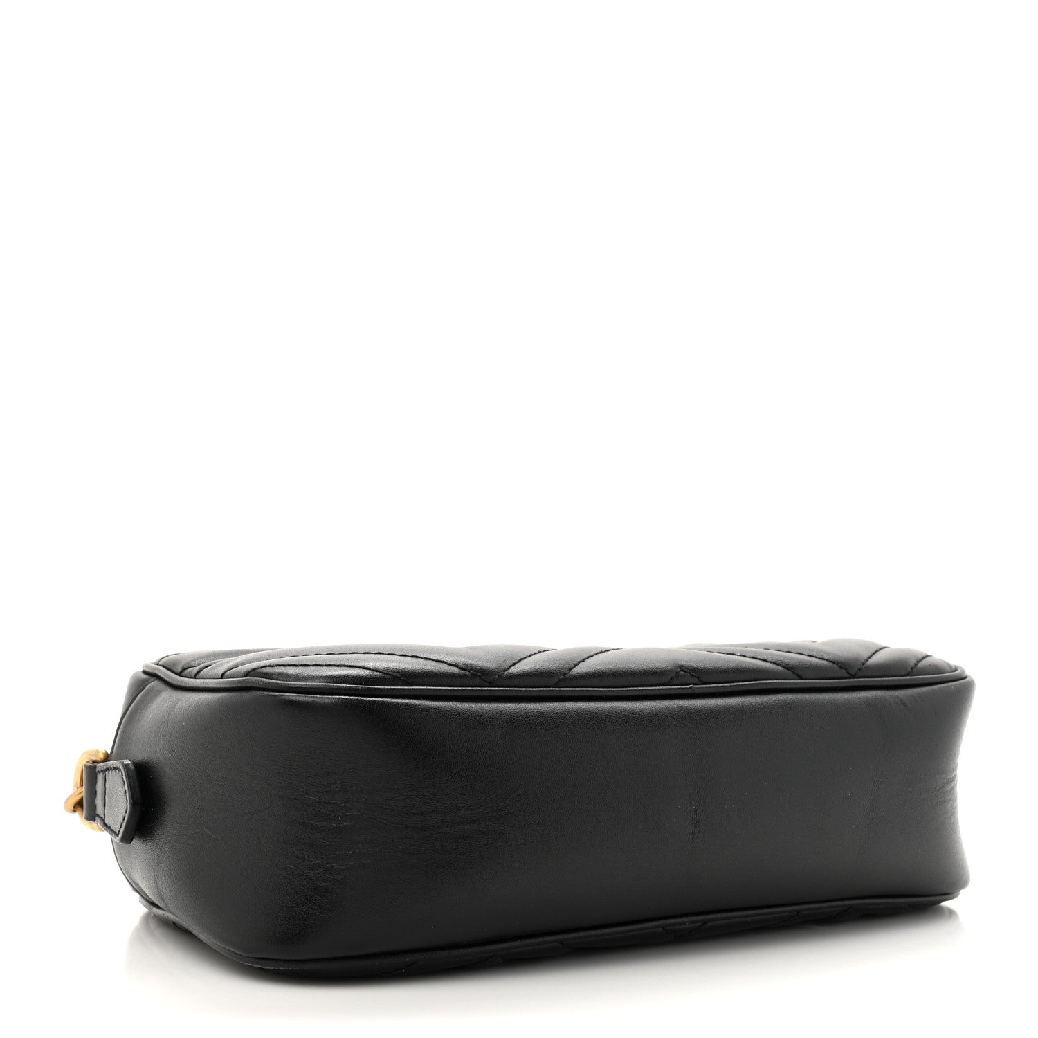 Calfskin Matelasse Small GG Marmont Chain Shoulder Bag Black