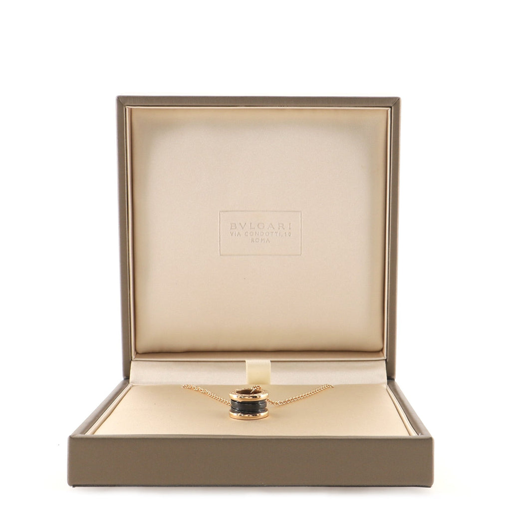 B.Zero1 Pendant Necklace 18K Rose Gold and Ceramic