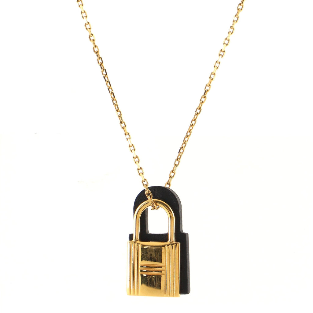 O'Kelly Pendant Necklace Metal and Leather Small