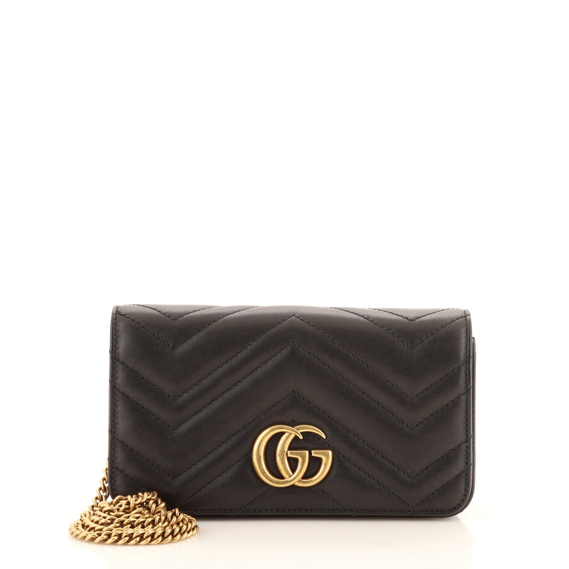 GG Marmont Chain Flap Bag Matelasse Leather Mini