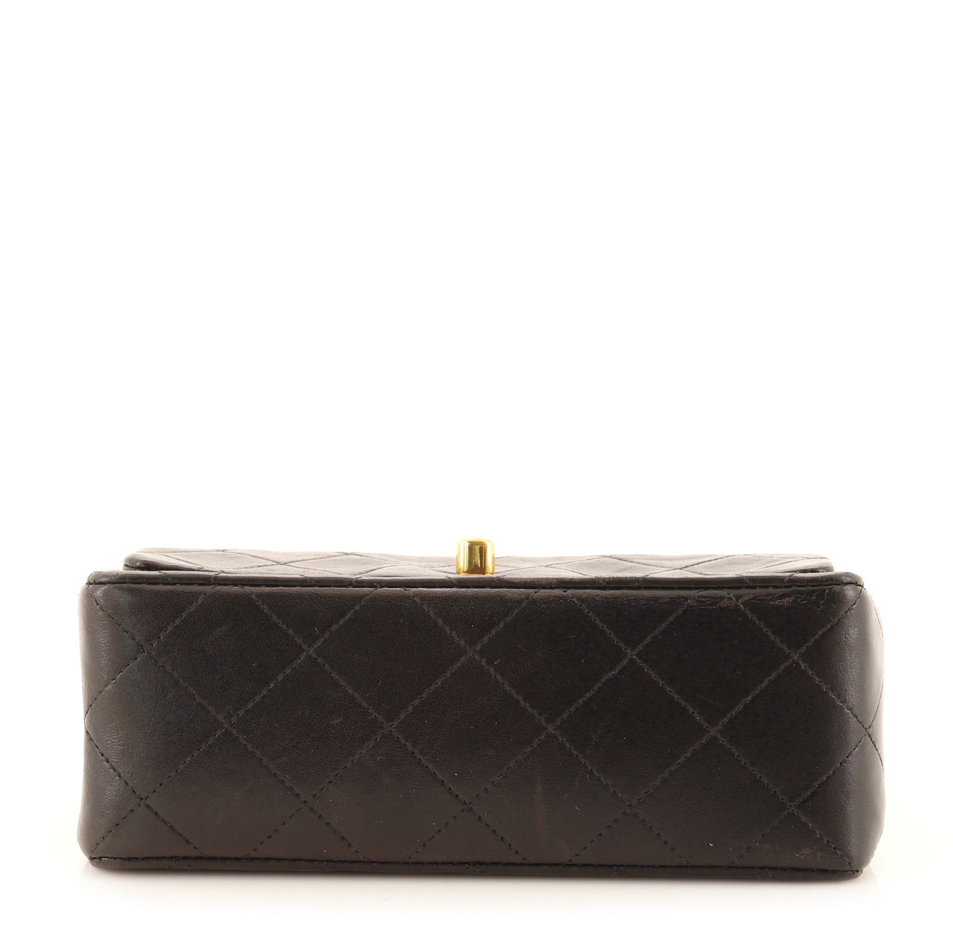 Vintage Square Classic Single Flap Bag Quilted Lambskin Mini