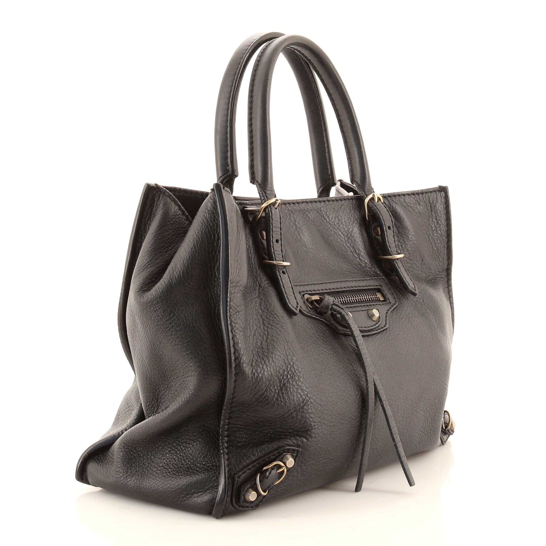Papier A4 Classic Studs Bag Leather Mini