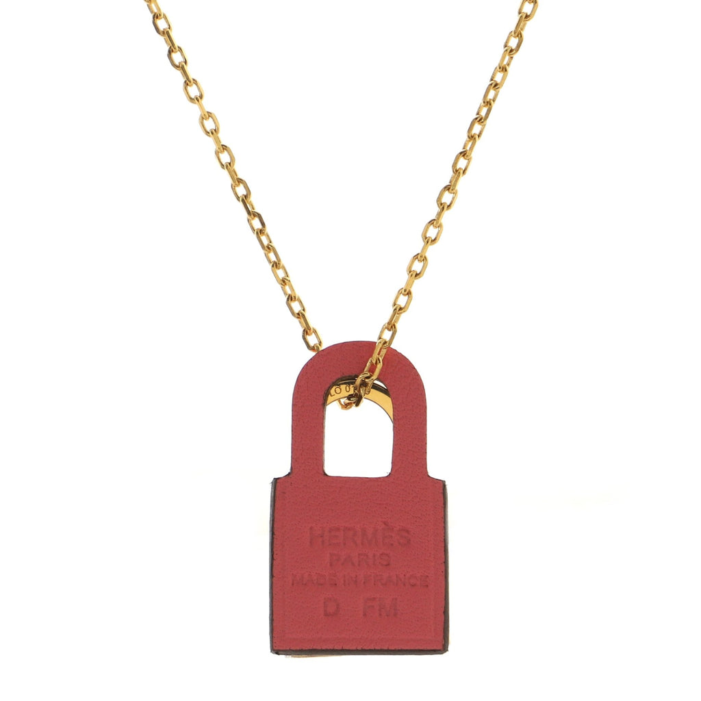 O'Kelly Pendant Necklace Metal and Leather Small