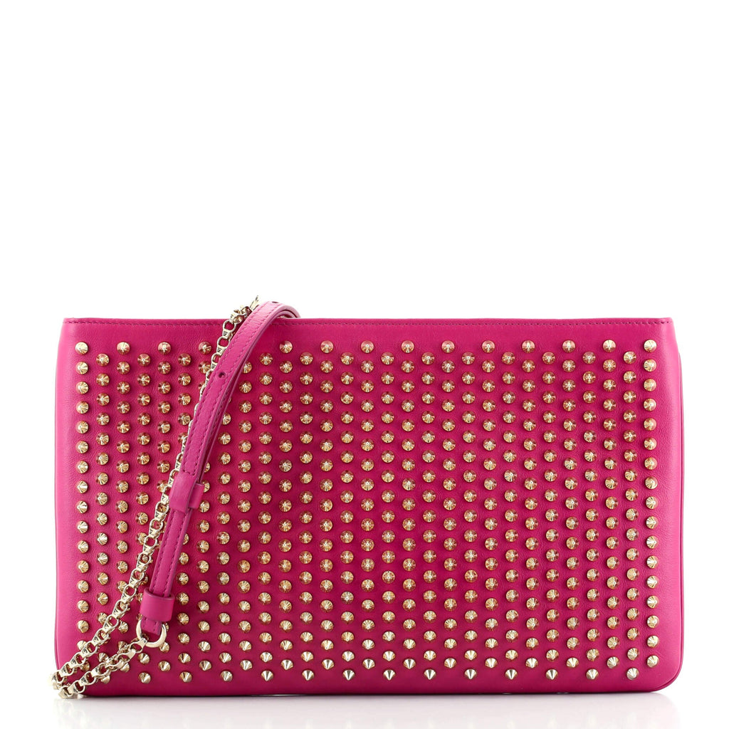 Loubiposh Clutch Spiked Leather