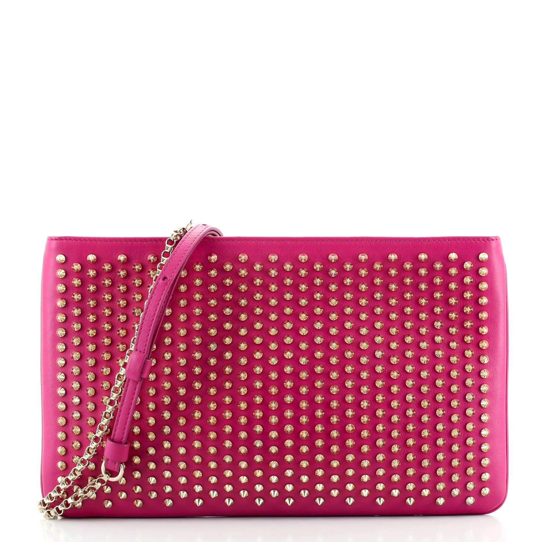 Loubiposh Clutch Spiked Leather