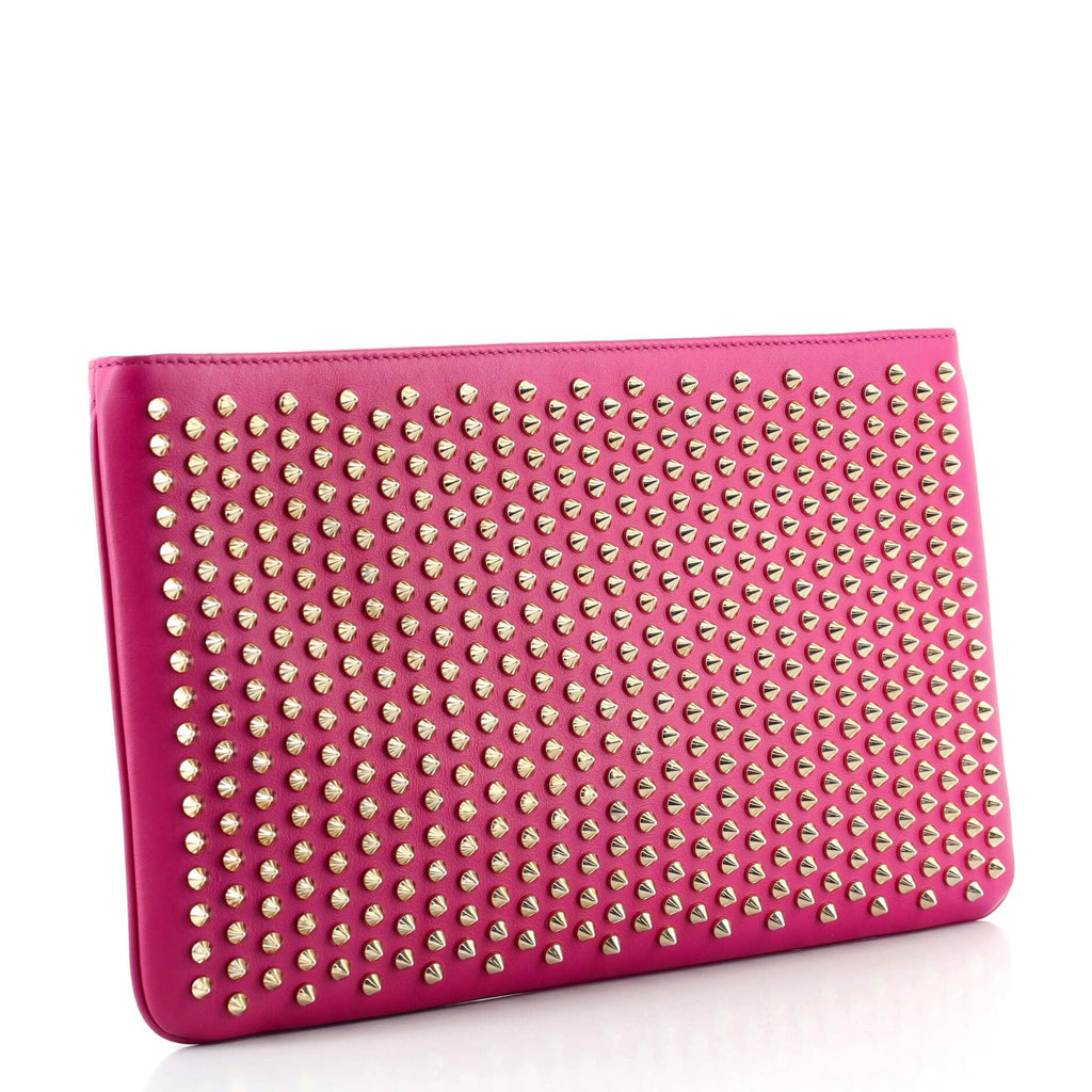 Loubiposh Clutch Spiked Leather