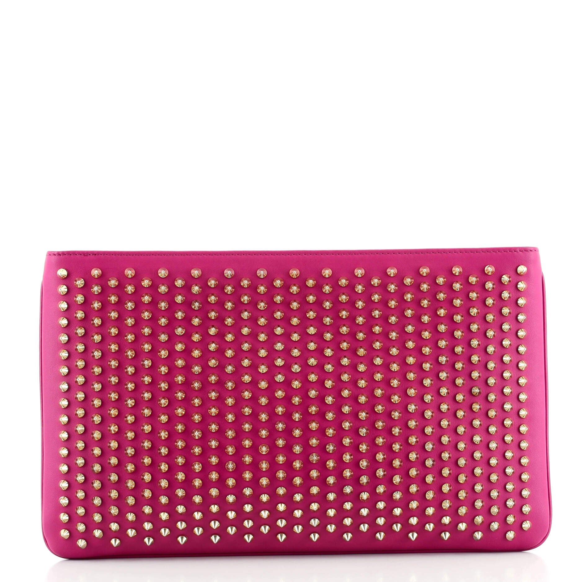 Loubiposh Clutch Spiked Leather