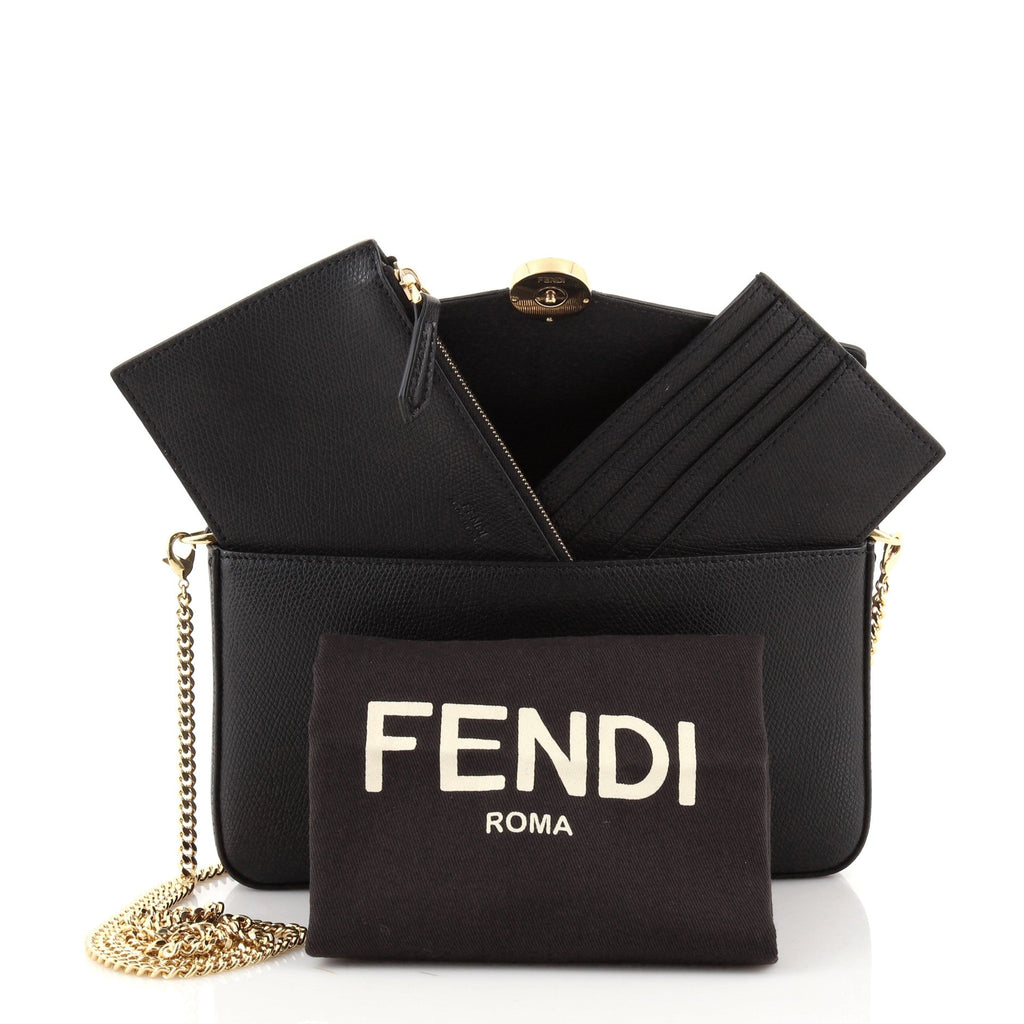 F Is Fendi Envelope Chain Clutch Leather Small