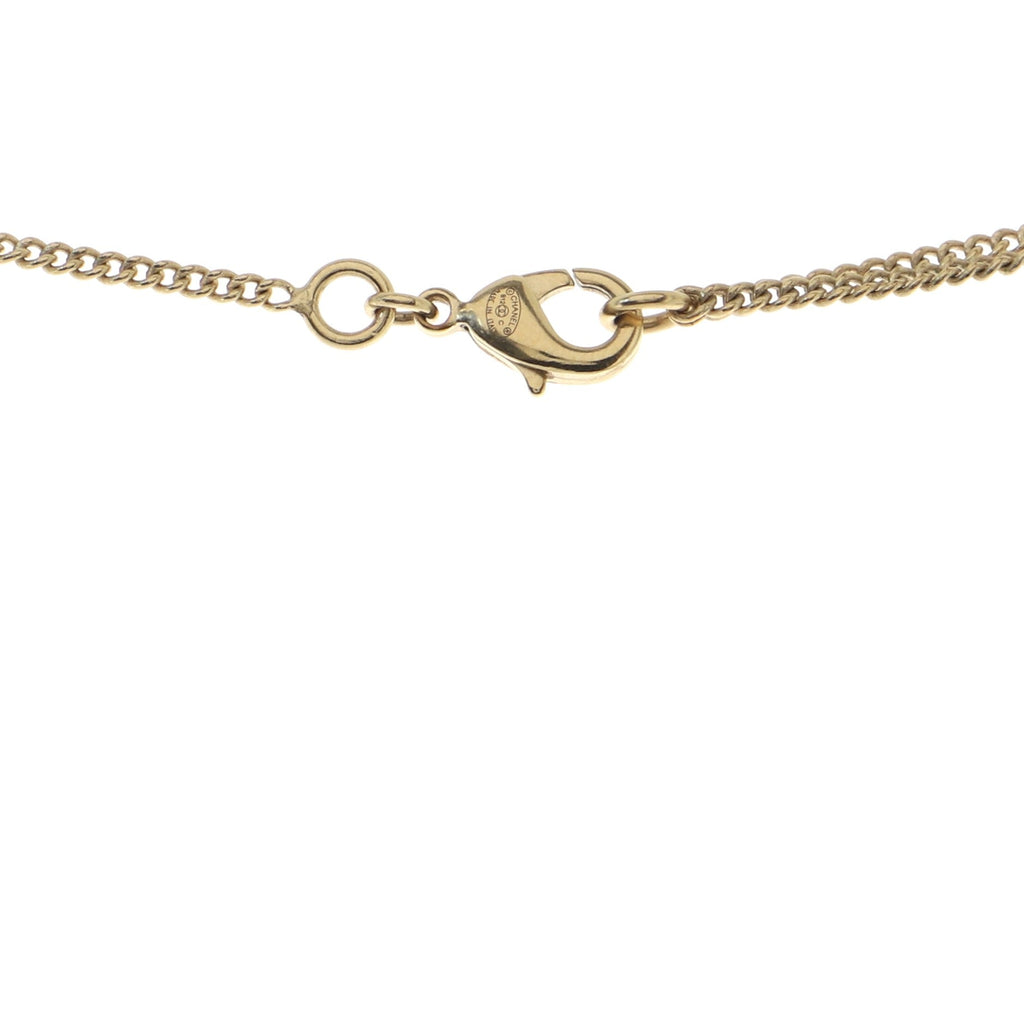 CC Pearl Drop Pendant Necklace Metal and Faux Pearl
